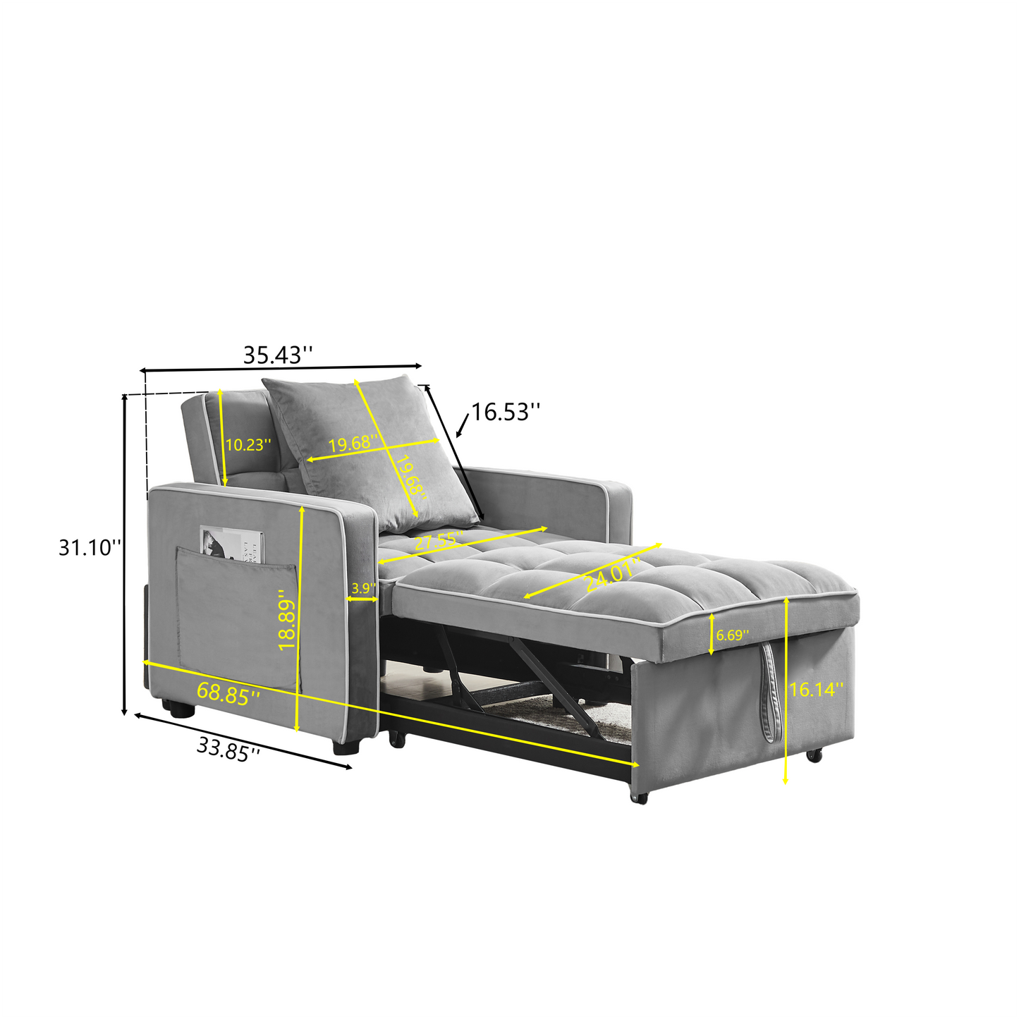 Ghivi Modern Versa Foldable Sofa Bed