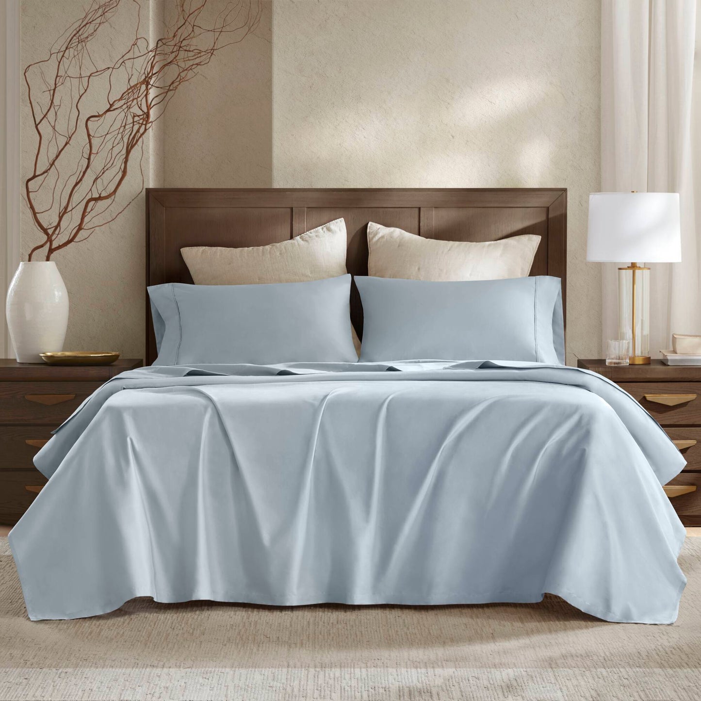 Westport Modern 4 Pieces Queen Sateen Sheet Set
