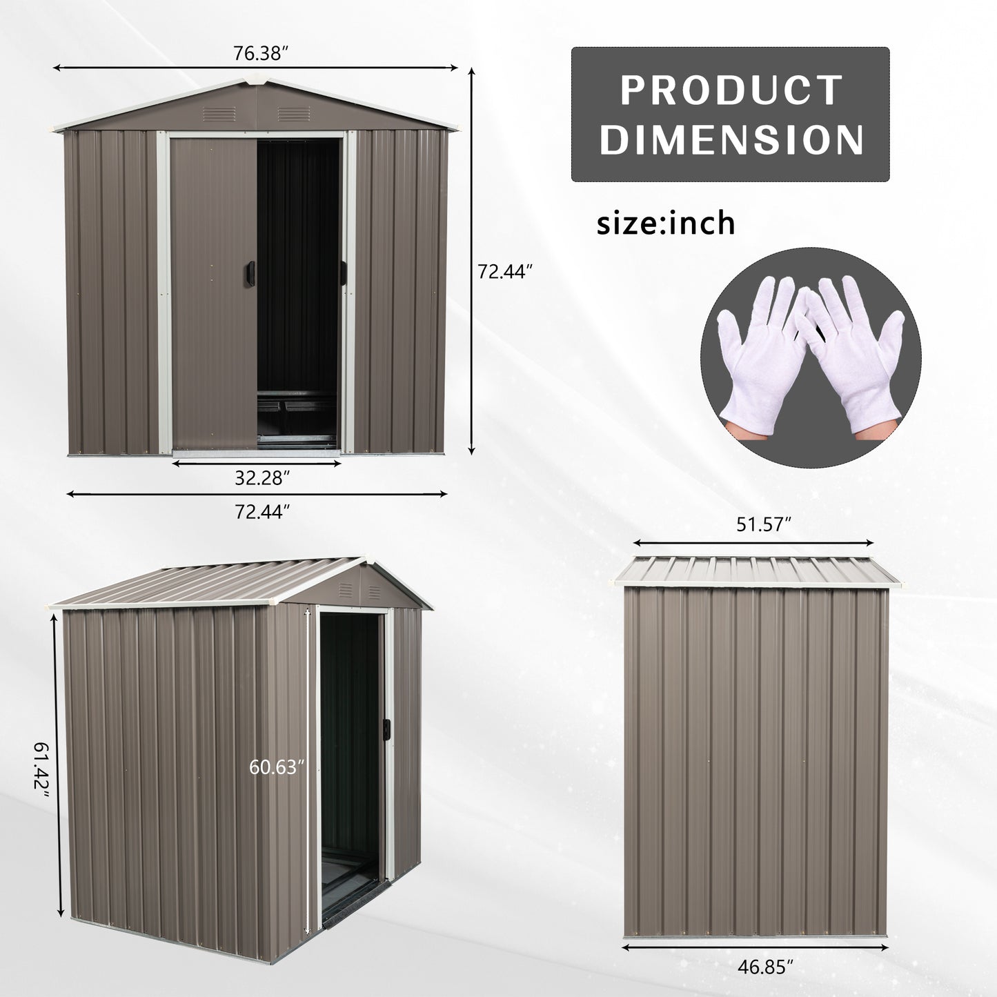 Justo Industrial Outdoor Storage Shed