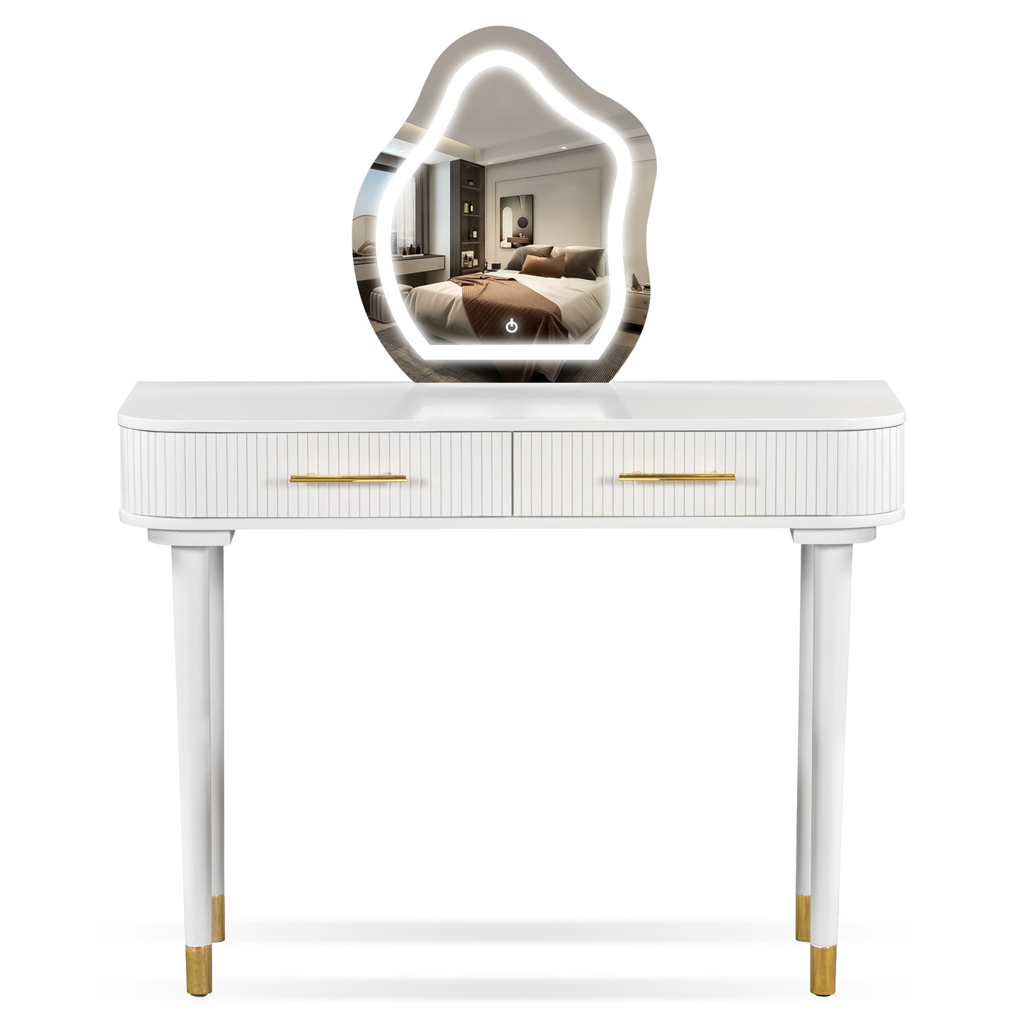 Napa Modern Velvet Lighted Vanity Table