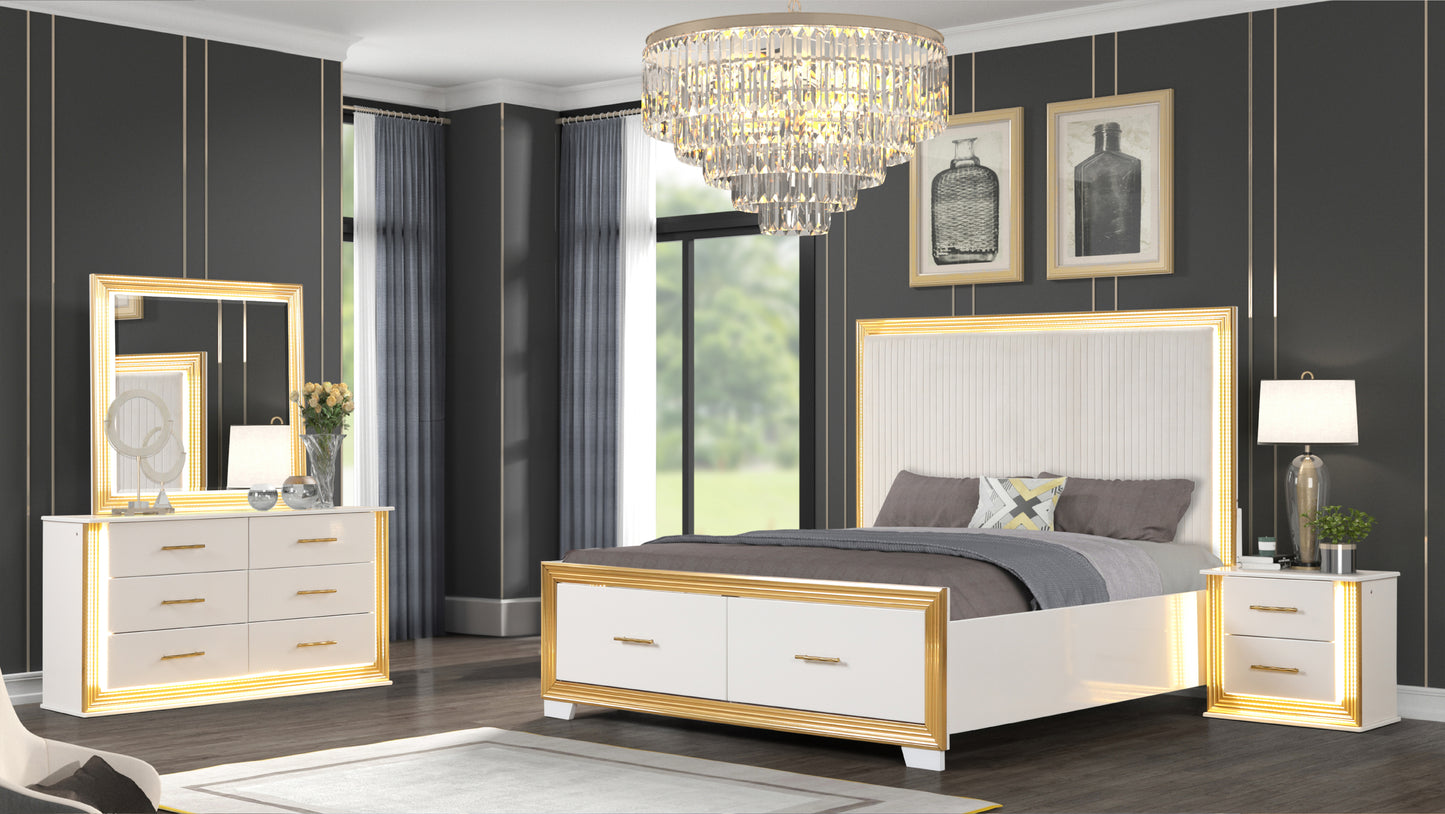 Jiron Contemporary Aurora Wood Bedroom