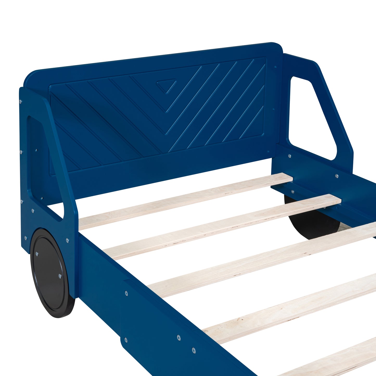 Calista Modern Velvet Car Shaped Platform Bed