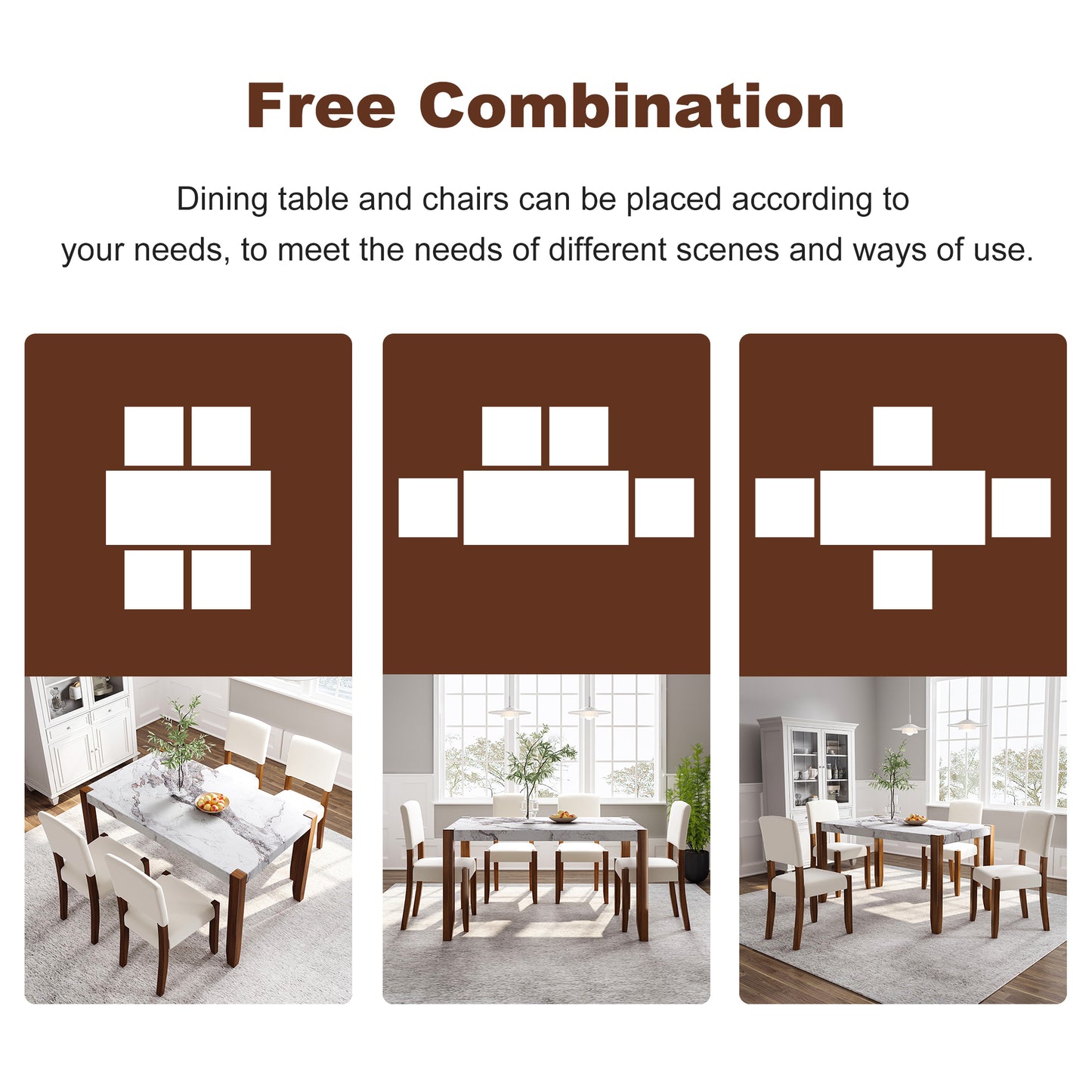 Cleo Modern Marble Dining Set
