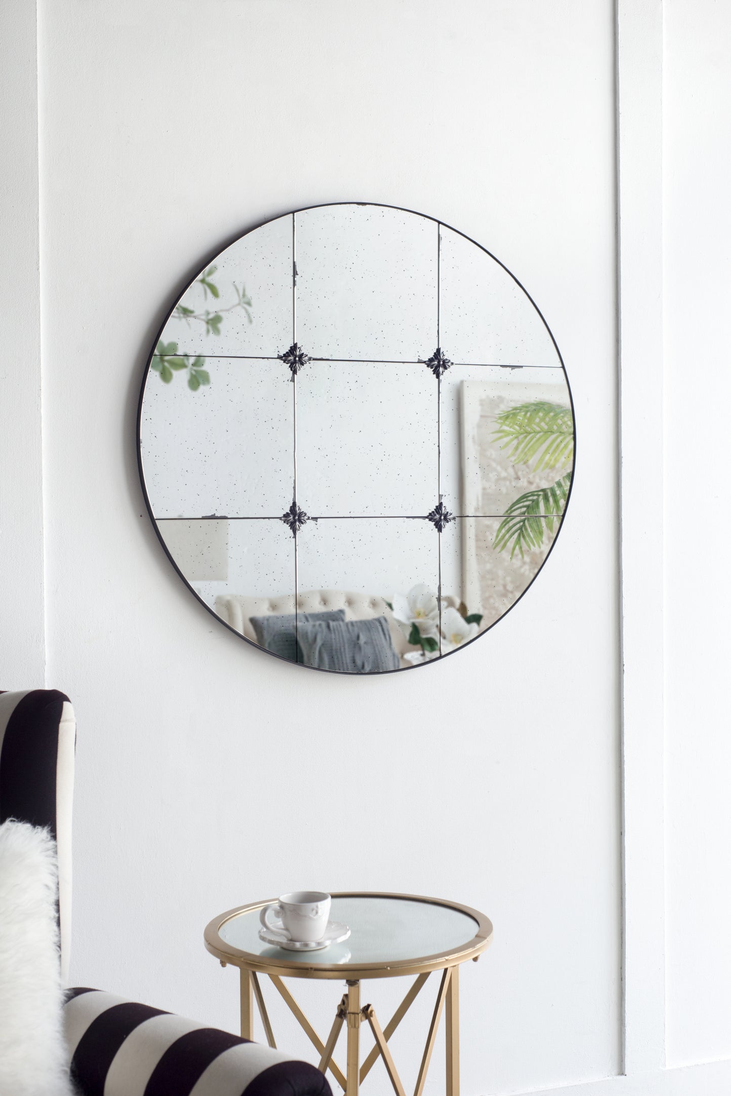 Silverleaf Traditional Antique Glass Wall Mirror