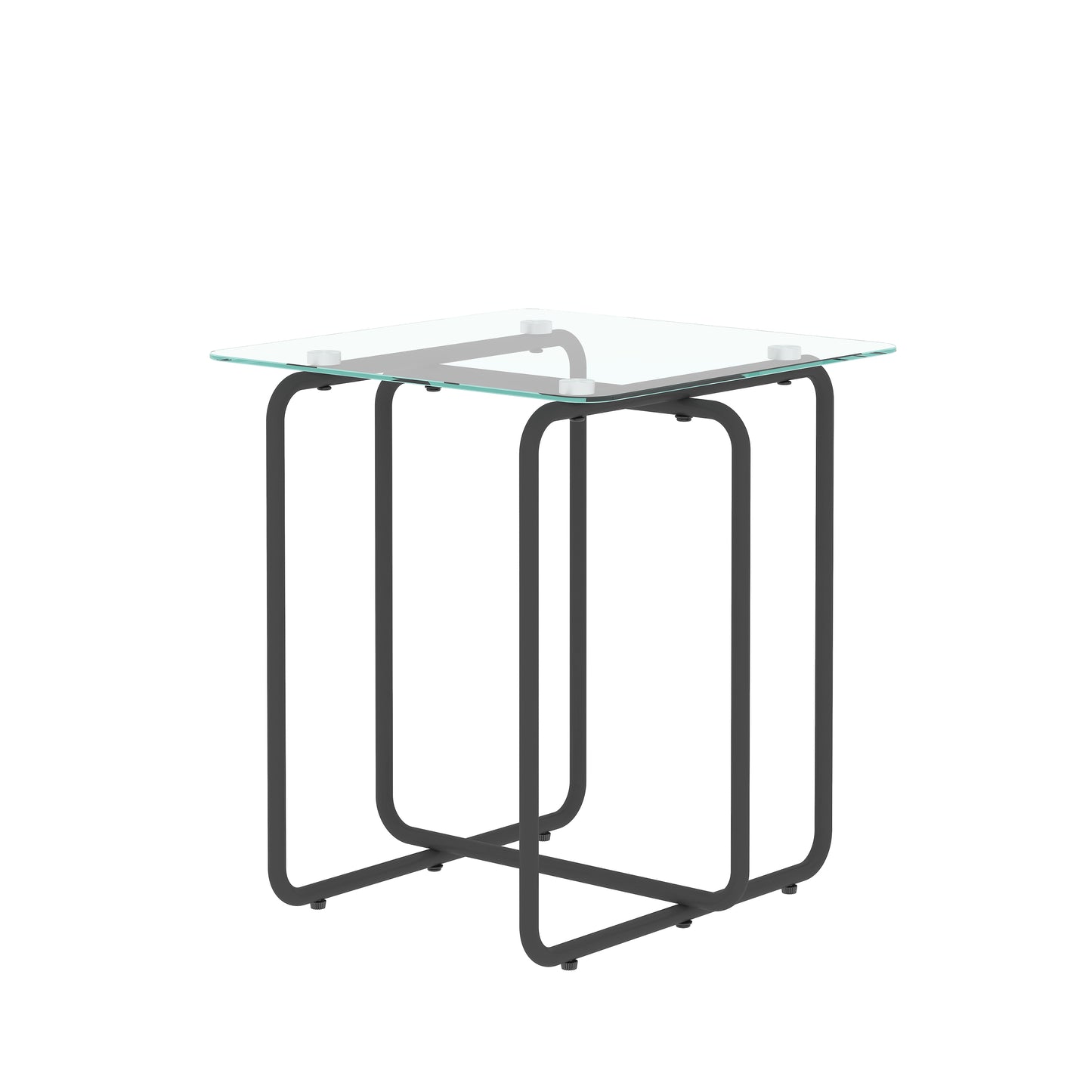 Westport Modern Tempered Glass Side Table