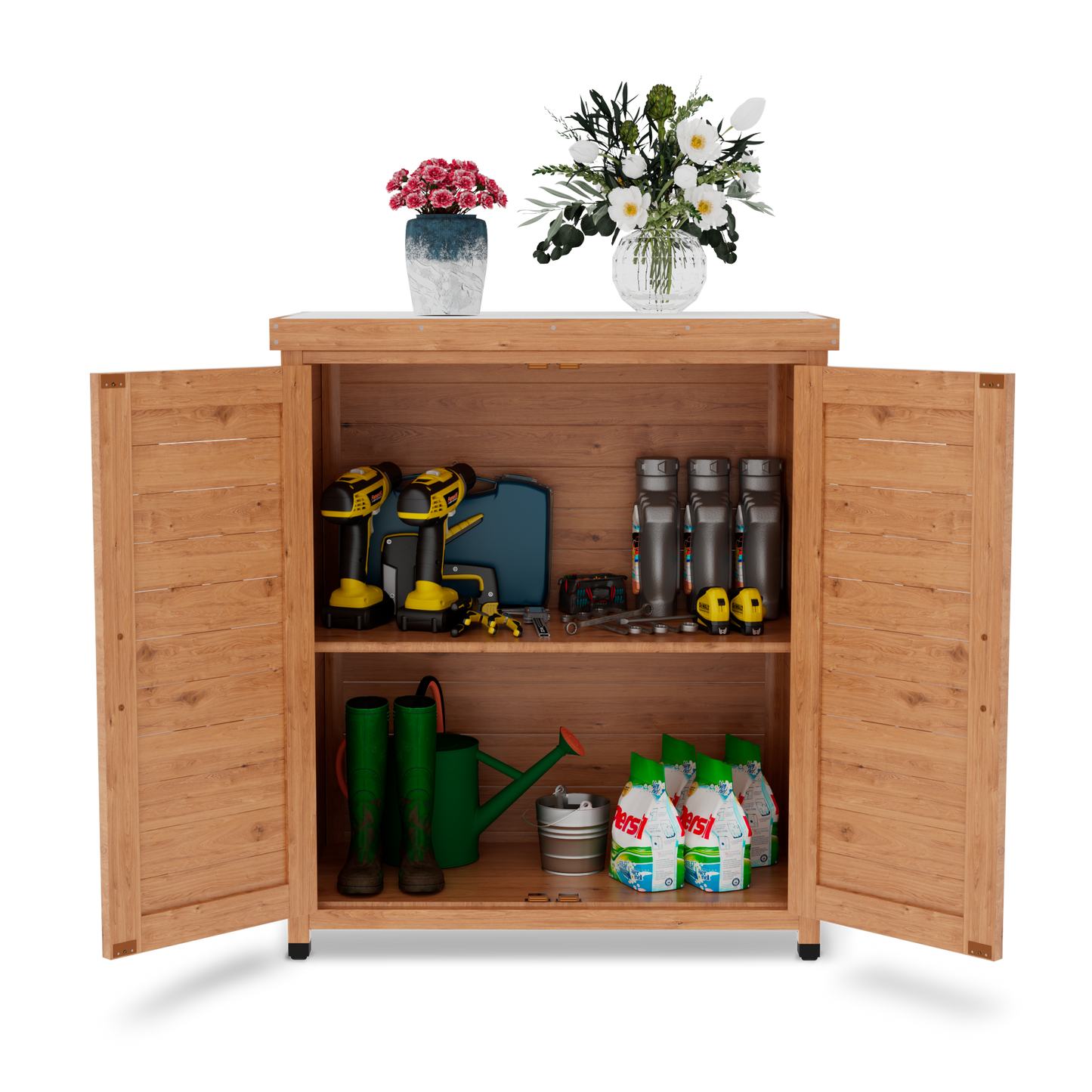 Emery Craftsman Outdoor Potting Storage Table