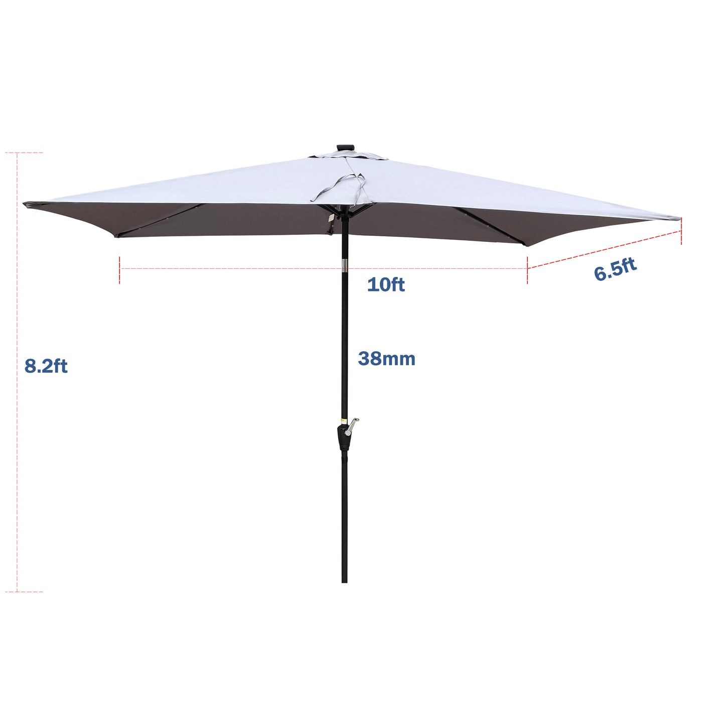 Bartholomew Modern Solar LED Patio Umbrella