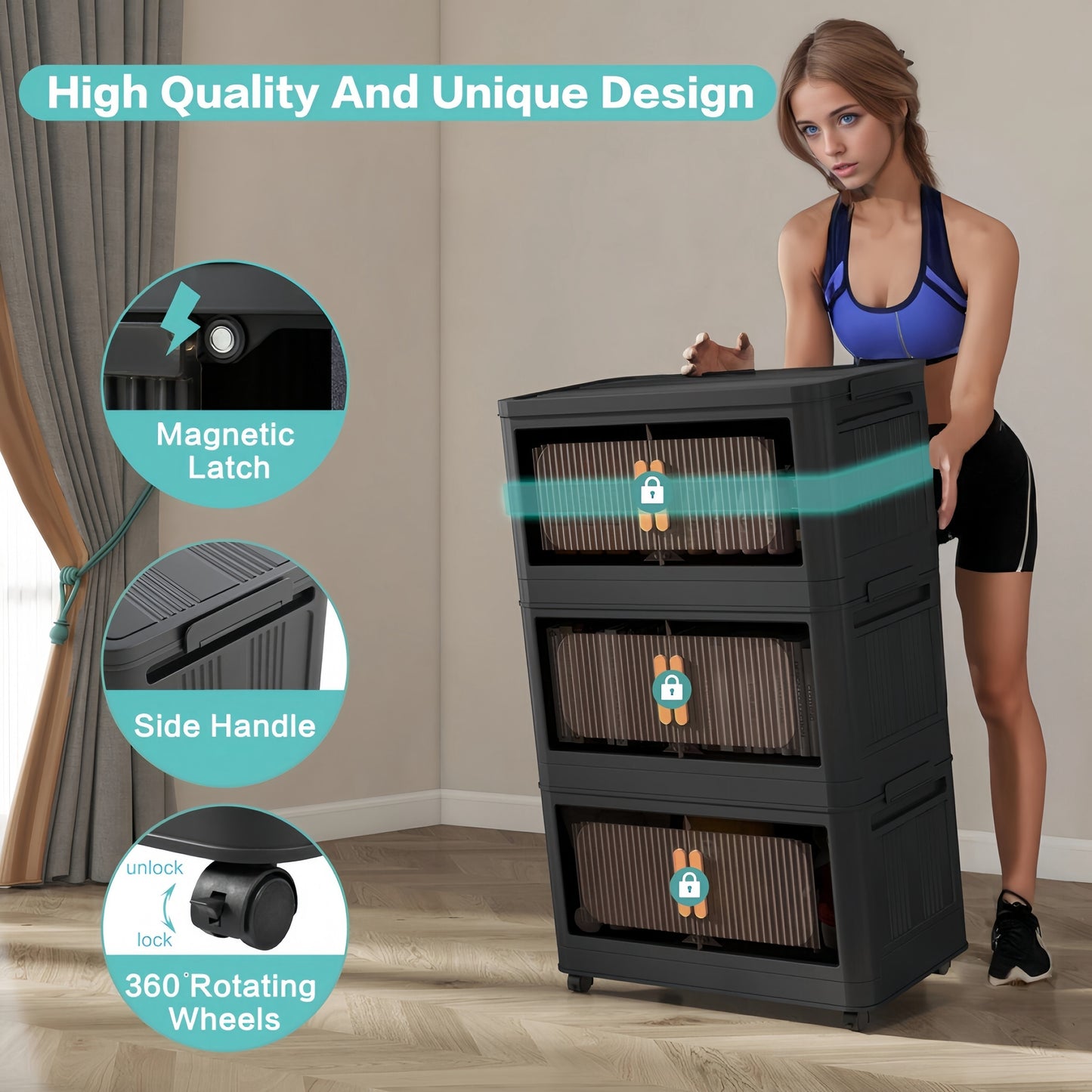 Napa Modern Folding Storage Cabinet