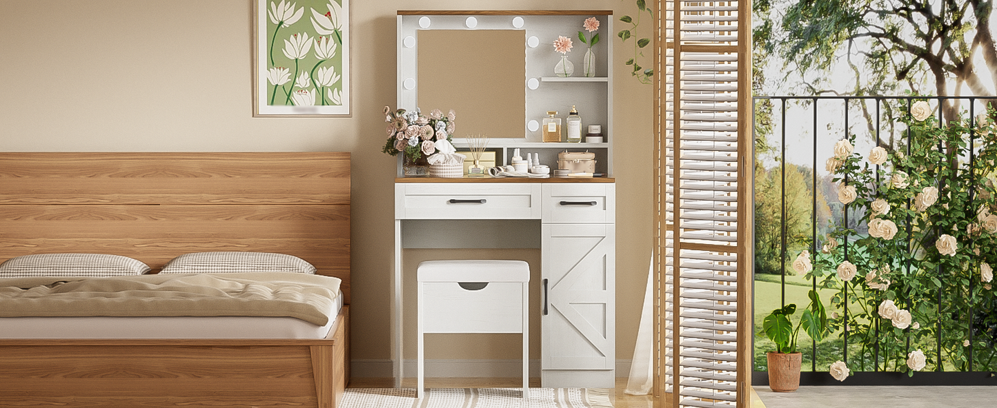 Jiron Craftsman Farmhouse Vanity Set