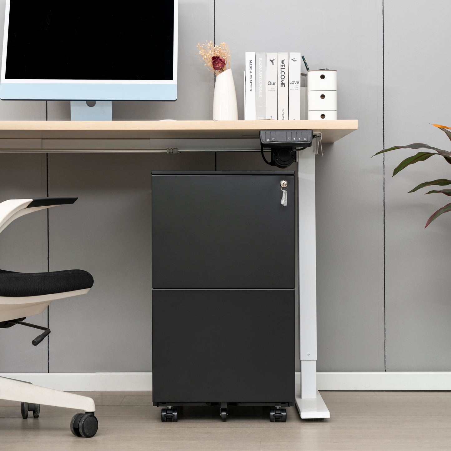 Warmsprings Modern Rolling Steel File Cabinet