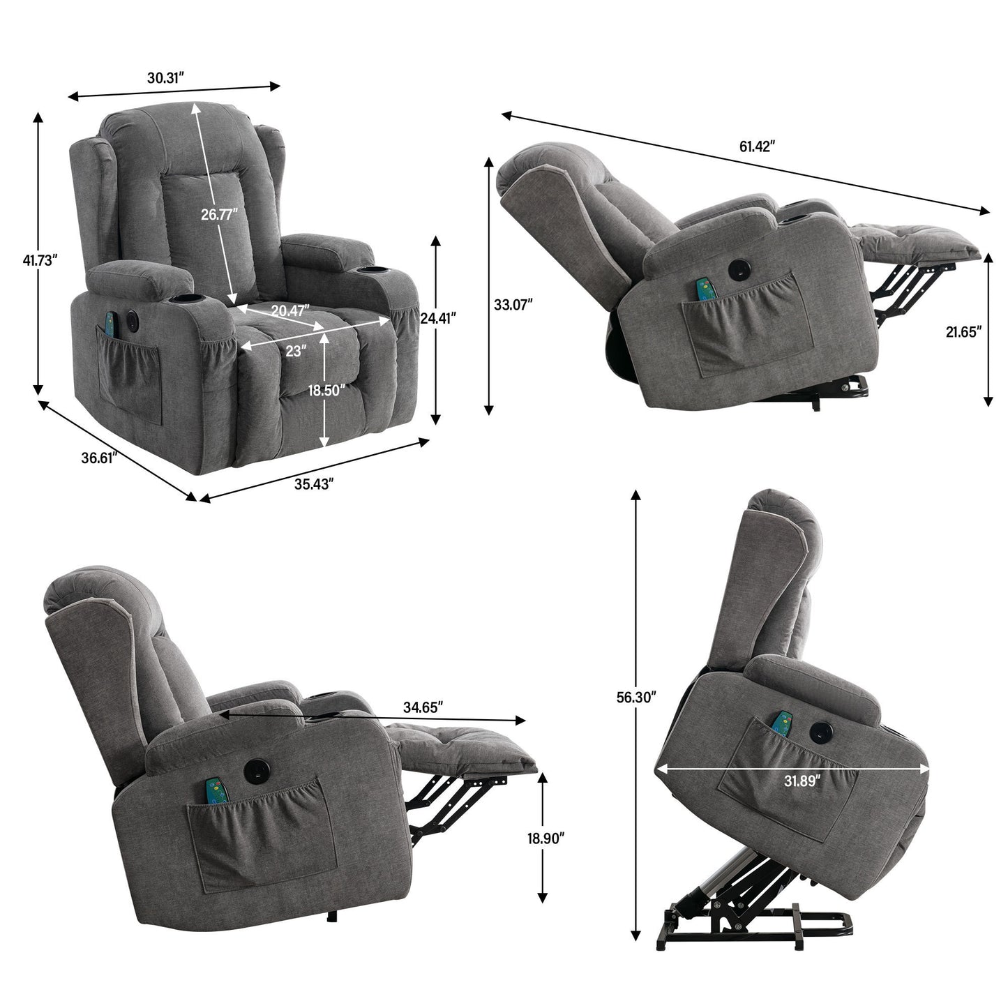 Napa Contemporary Power Lift Recliner Chair