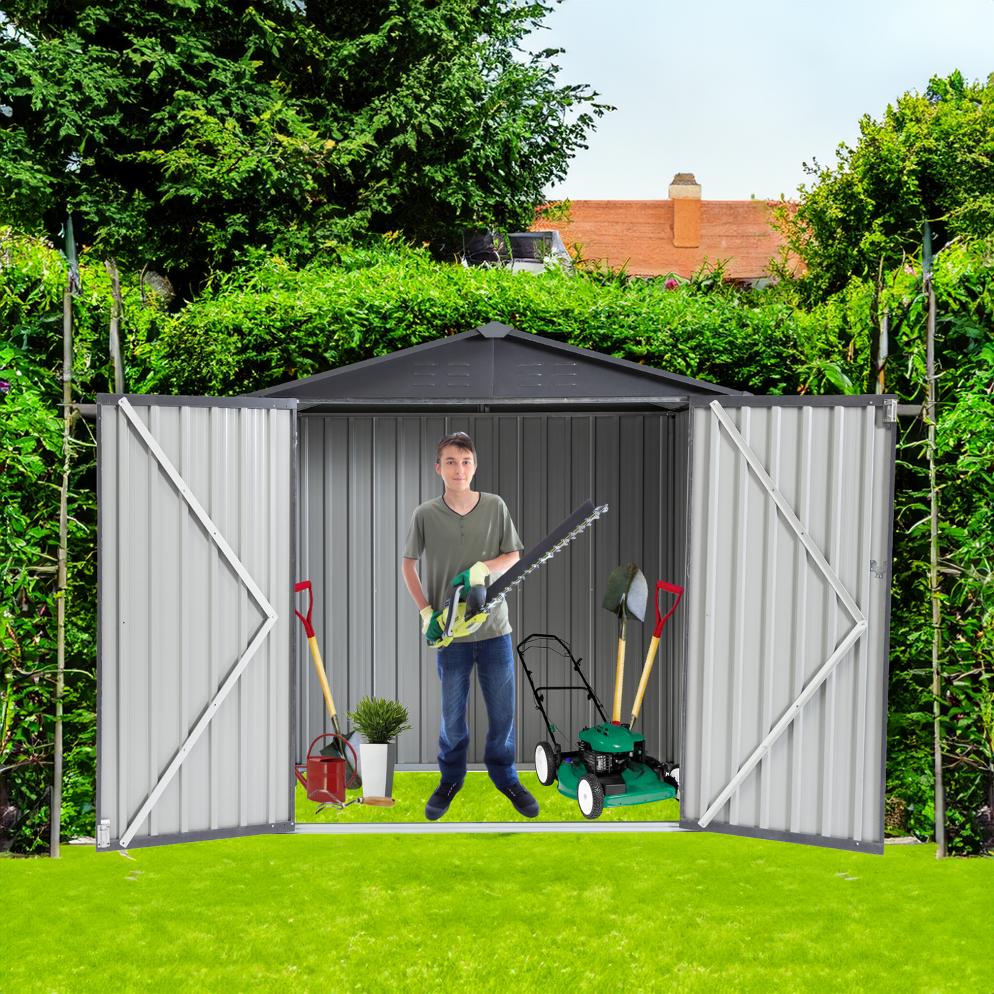 Emery Industrial Garden Storage Shed