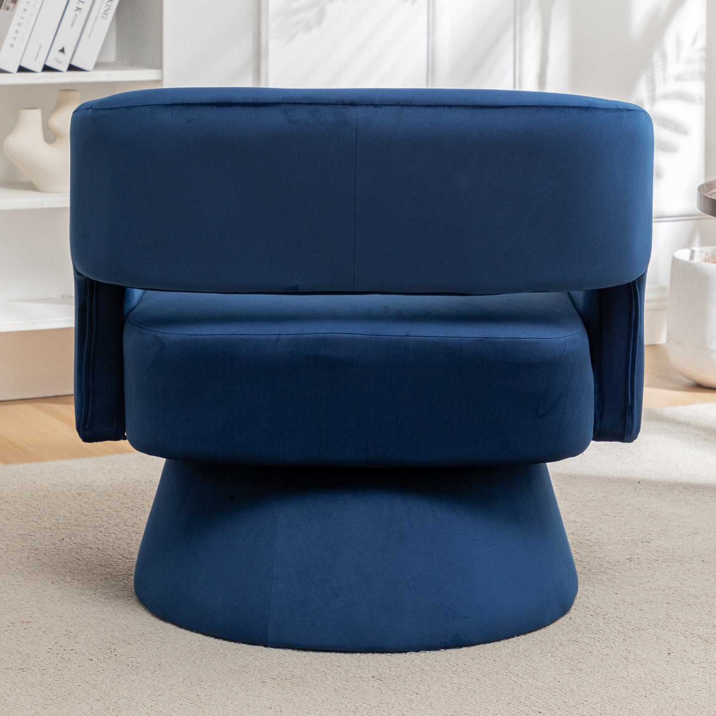 Elmcrest Traditional Velvet Swivel Accent Chair