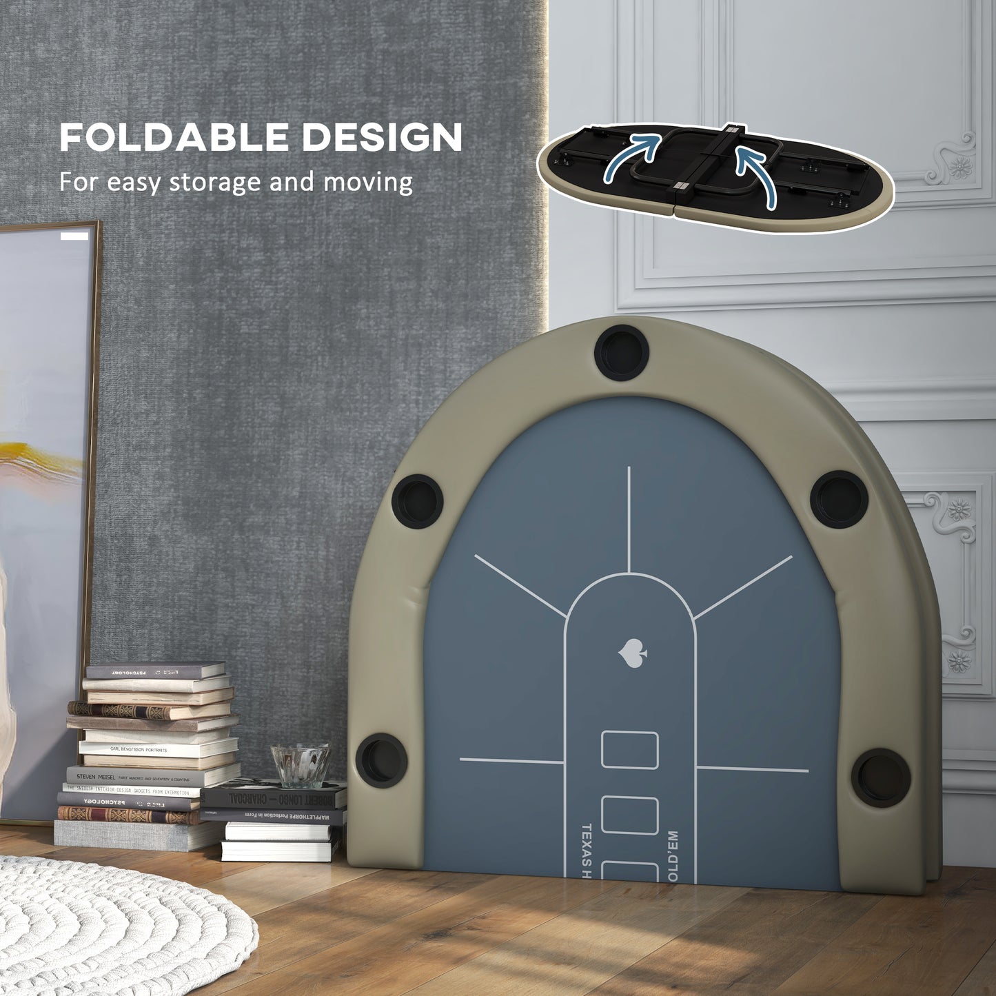 Mission Contemporary Foldable Poker Table