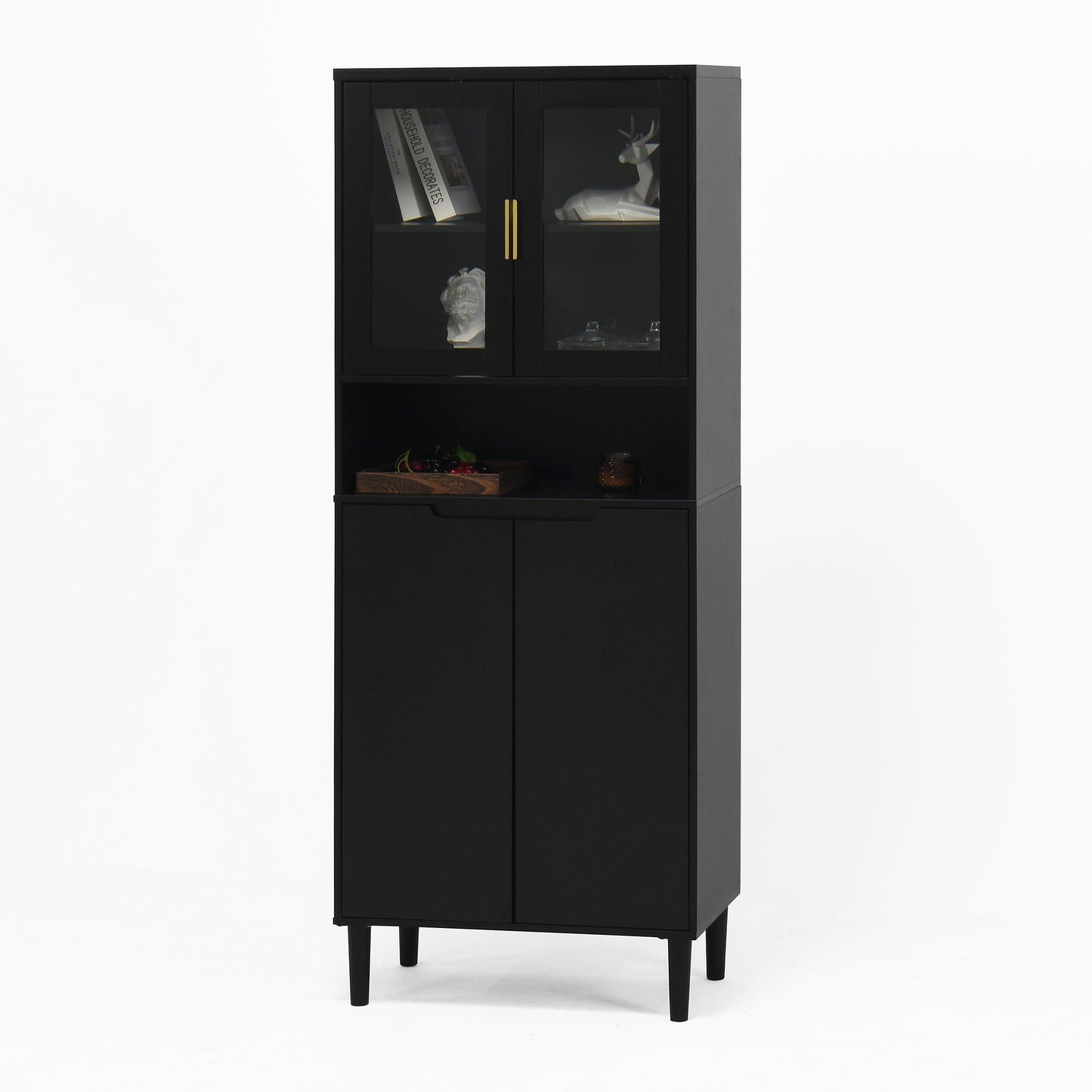 Sonoma Modern Glass Storage Bedroom Cabinet