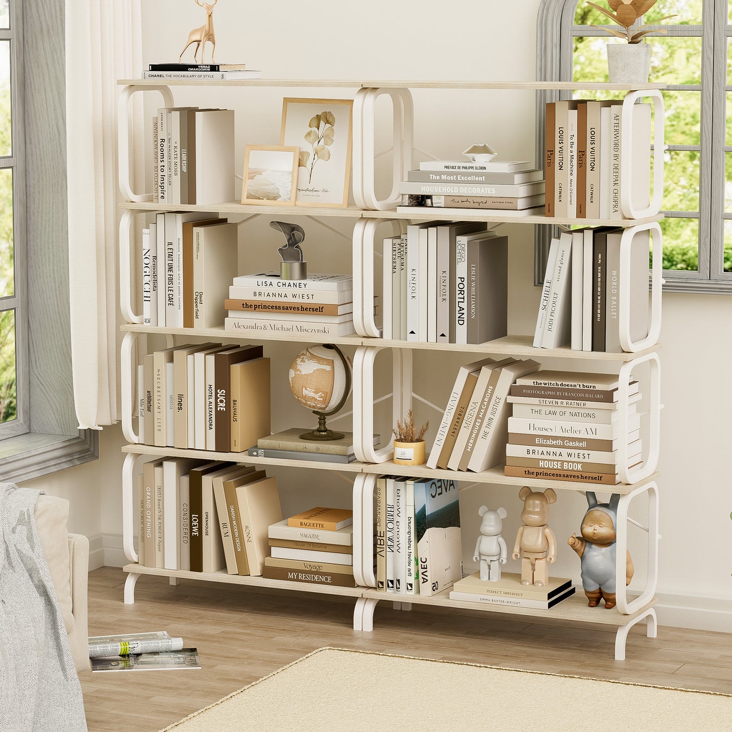 Marites Industrial Open Bookshelf Metal Frame