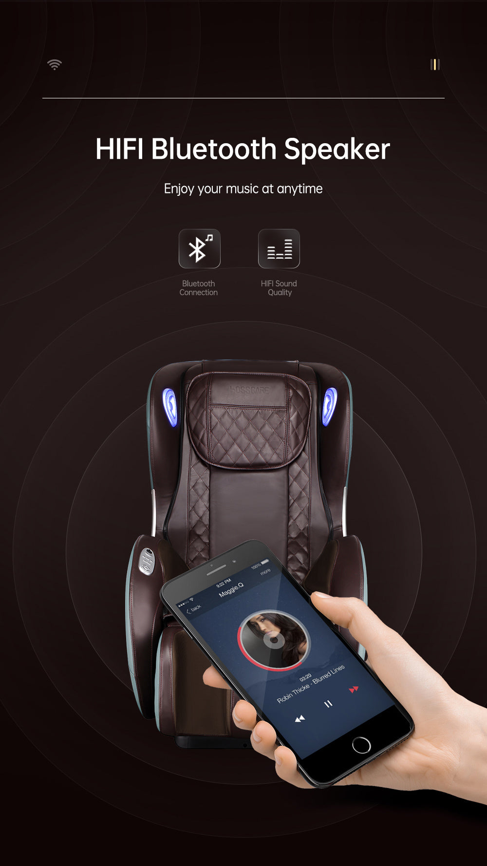 Somerset Modern Track Body Massage Recliner