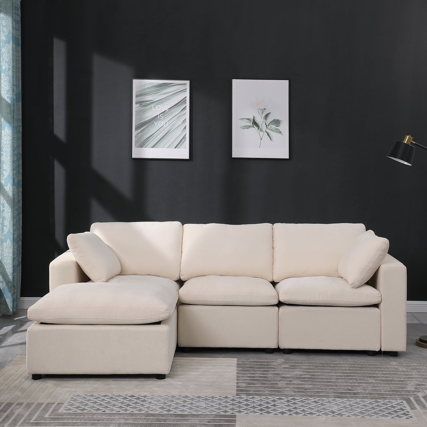 Warmsprings Contemporary Modular Sectional Sofa