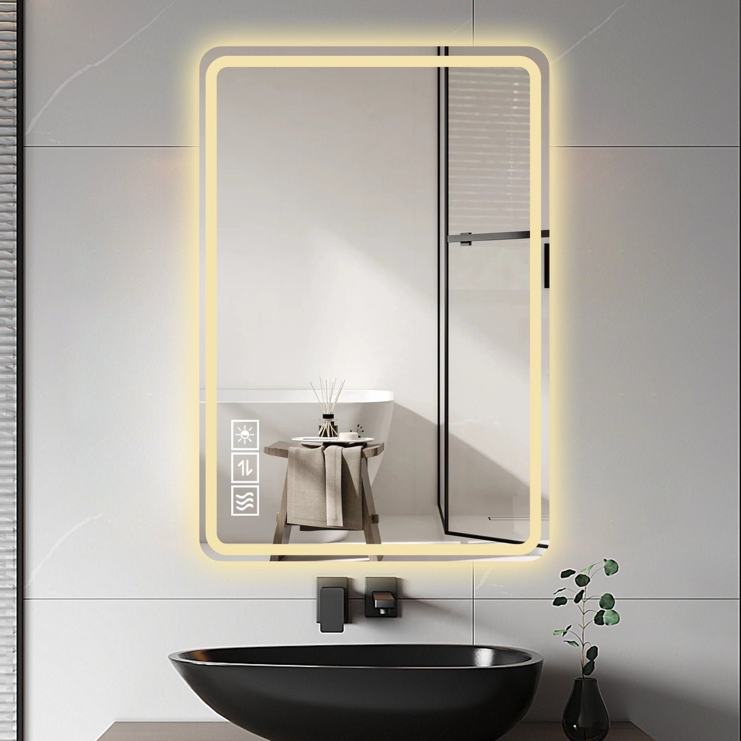 Jiron Modern LED Frameless Vanity Mirror