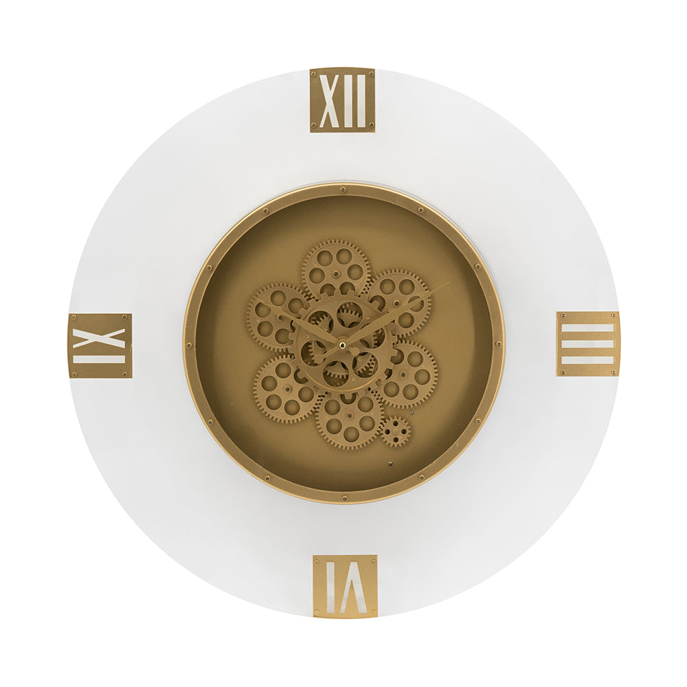 Cleo Contemporary Velvet Round Clock