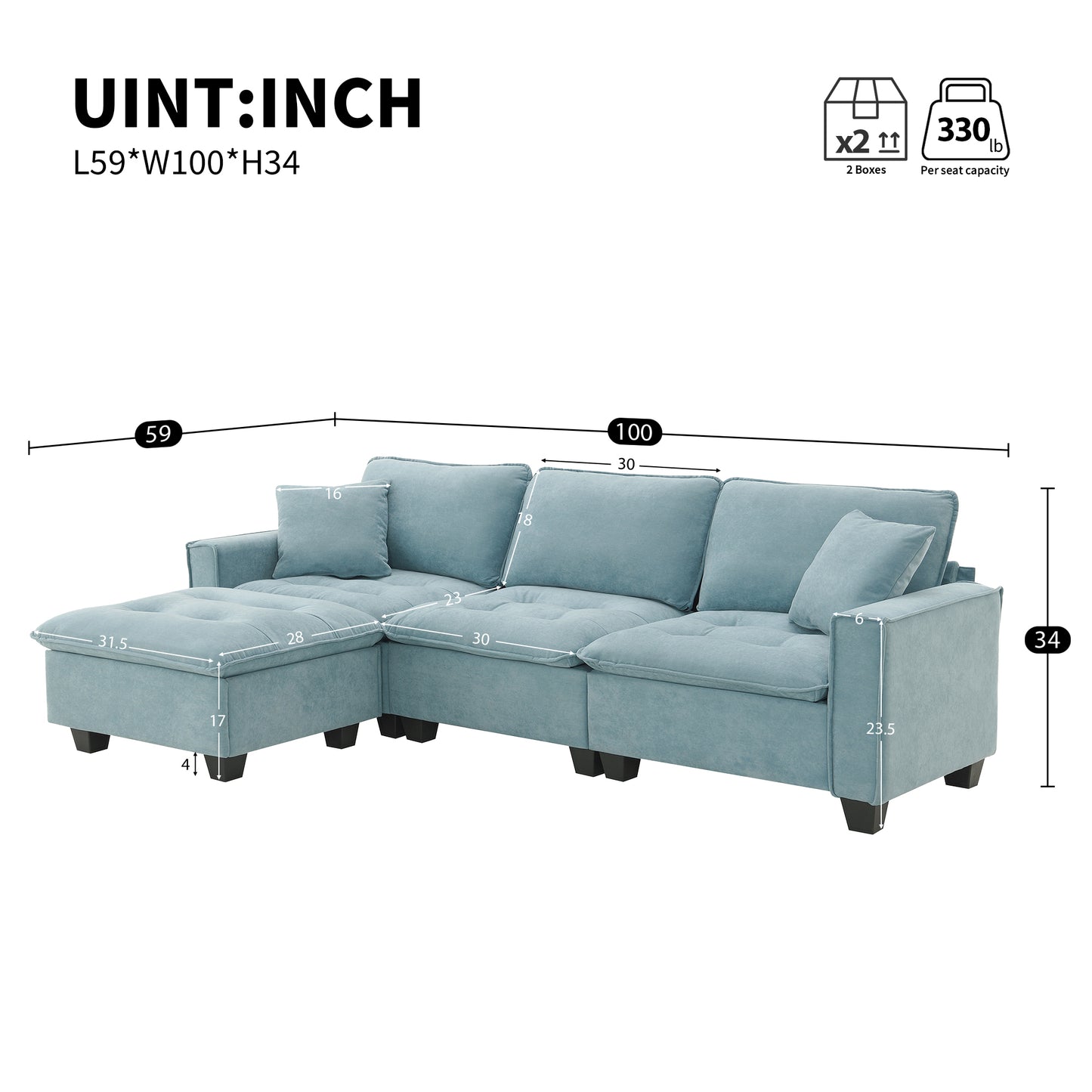 Lula Modern Velvet Convertible Sofa
