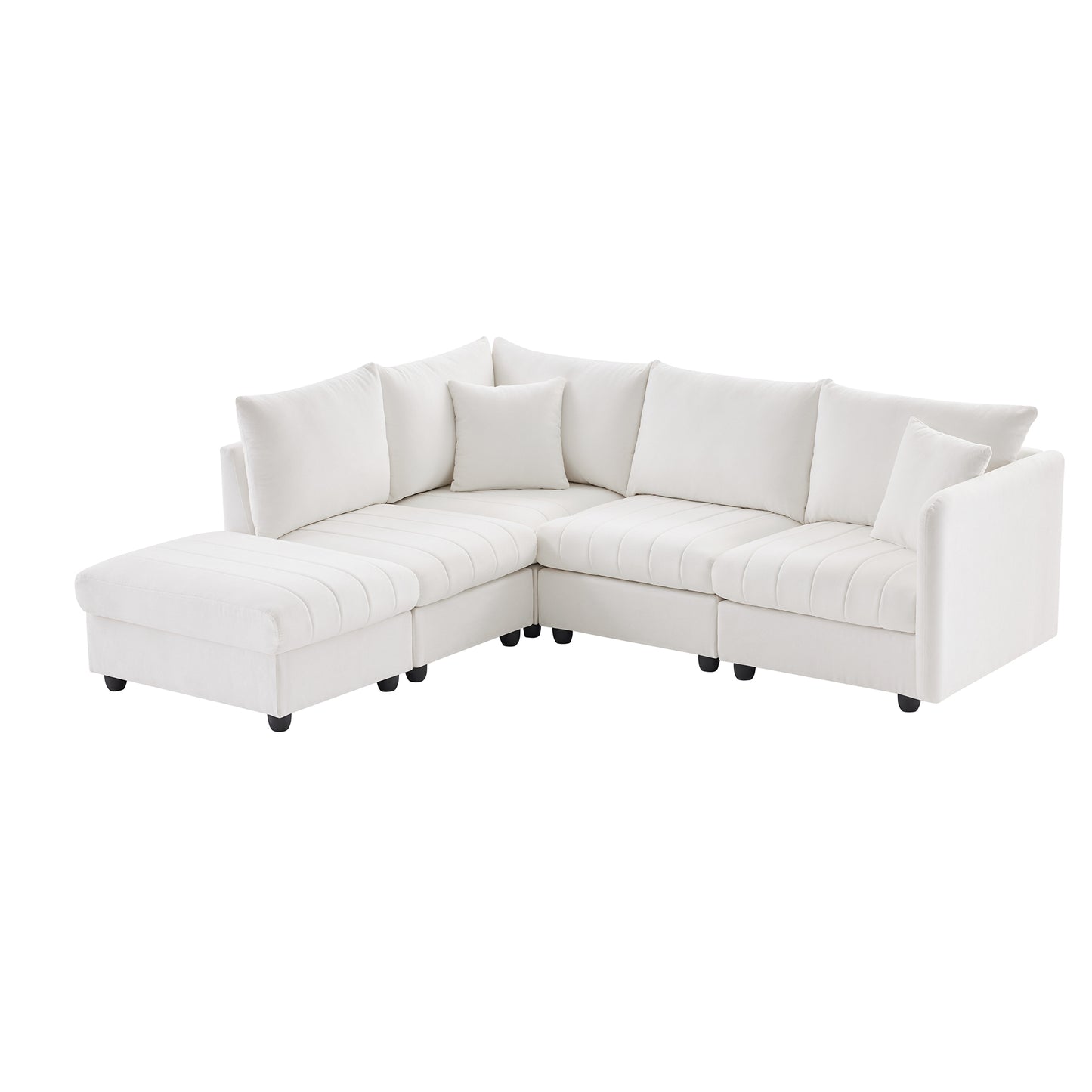 Amity Modern Modern Stripe Sectional Sofa