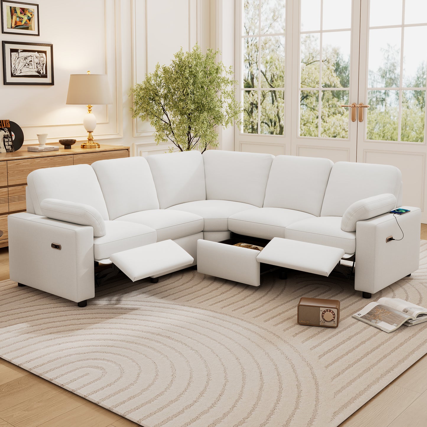 Niles Modern Power Recliner Sectional