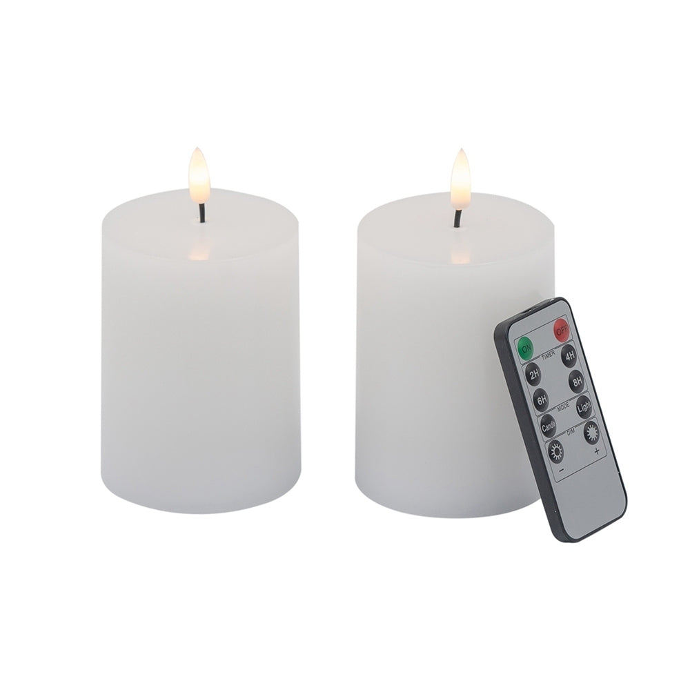 Elmcrest Contemporary Candles with Remote Control Timer