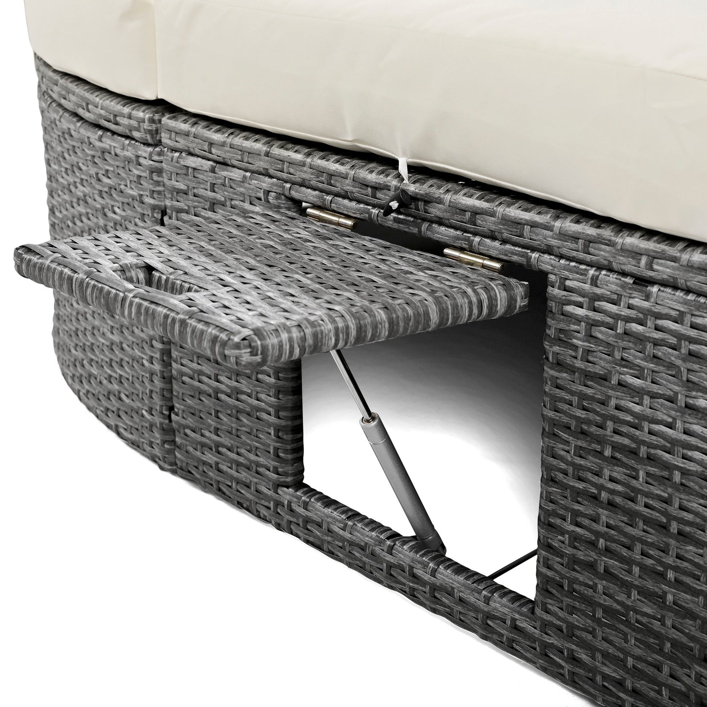 Centerville Modern Chaise Rattan Sun Daybed
