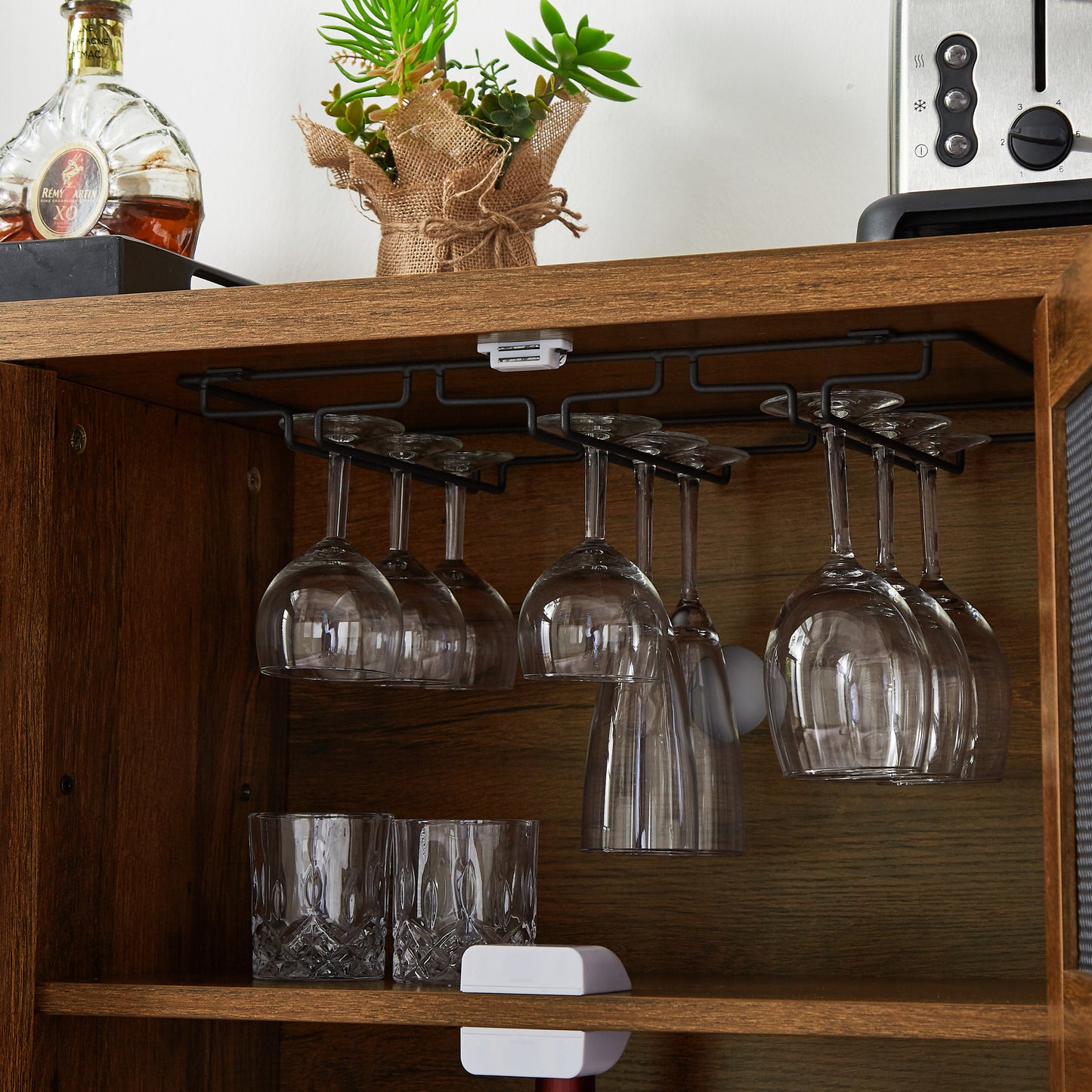 Calista Industrial Wine Bar Cabinet Sideboard