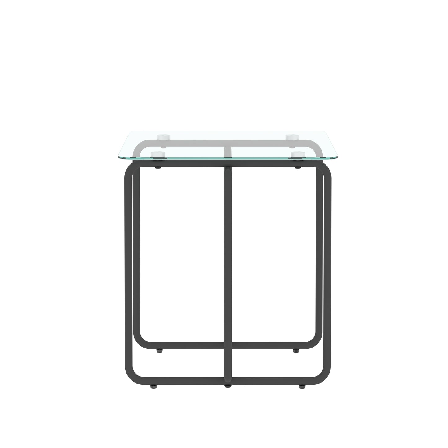 Westport Modern Tempered Glass Side Table