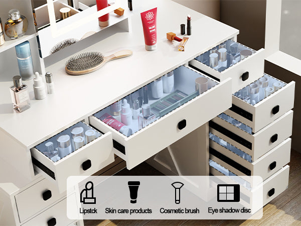 Westport Modern Desk with Sliding Mirror