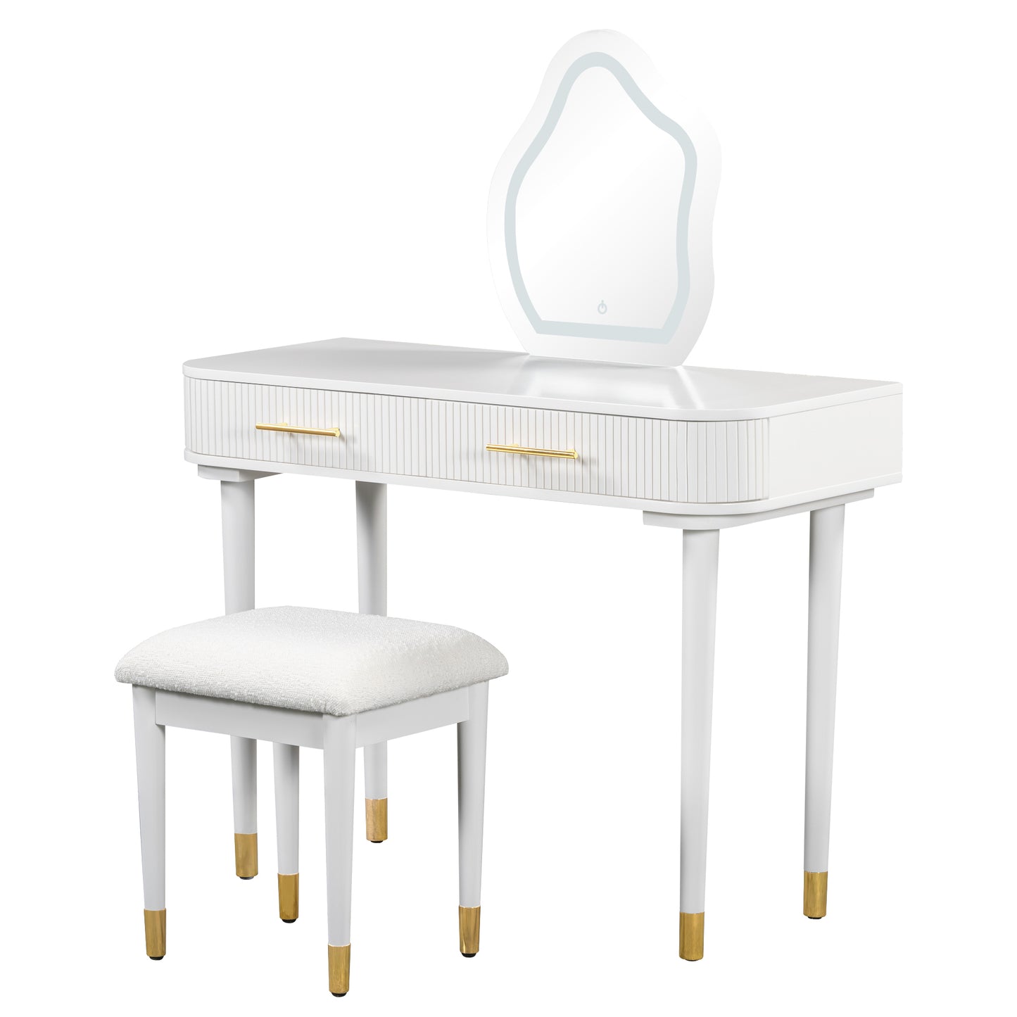 Napa Modern Velvet Lighted Vanity Table