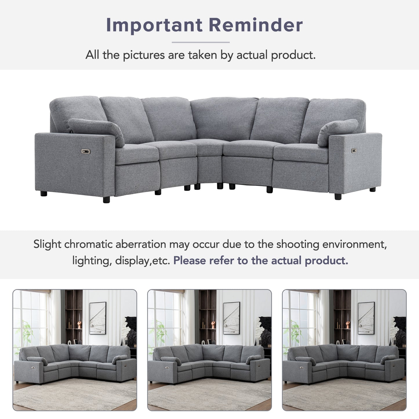 Calista Modern Reclining Theater Sectional