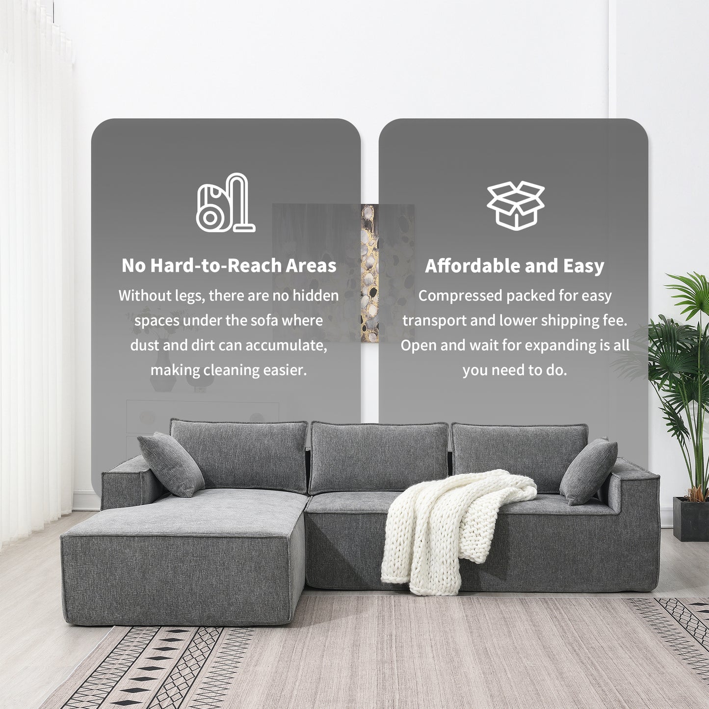 Kingsly Contemporary Modular Sofa Set