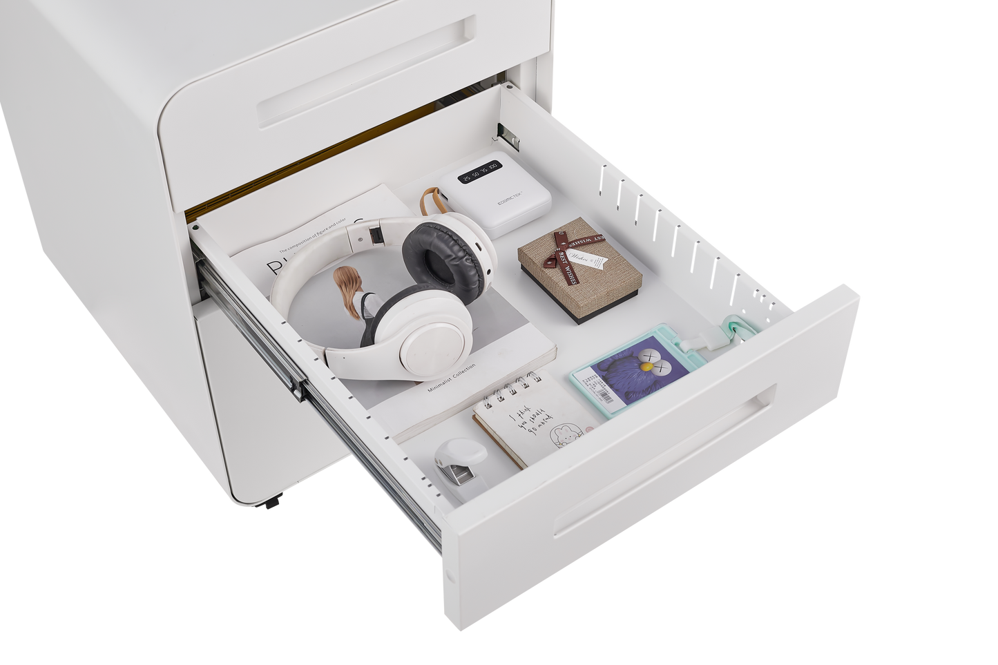 Warmsprings Modern Mobile File Cabinet White
