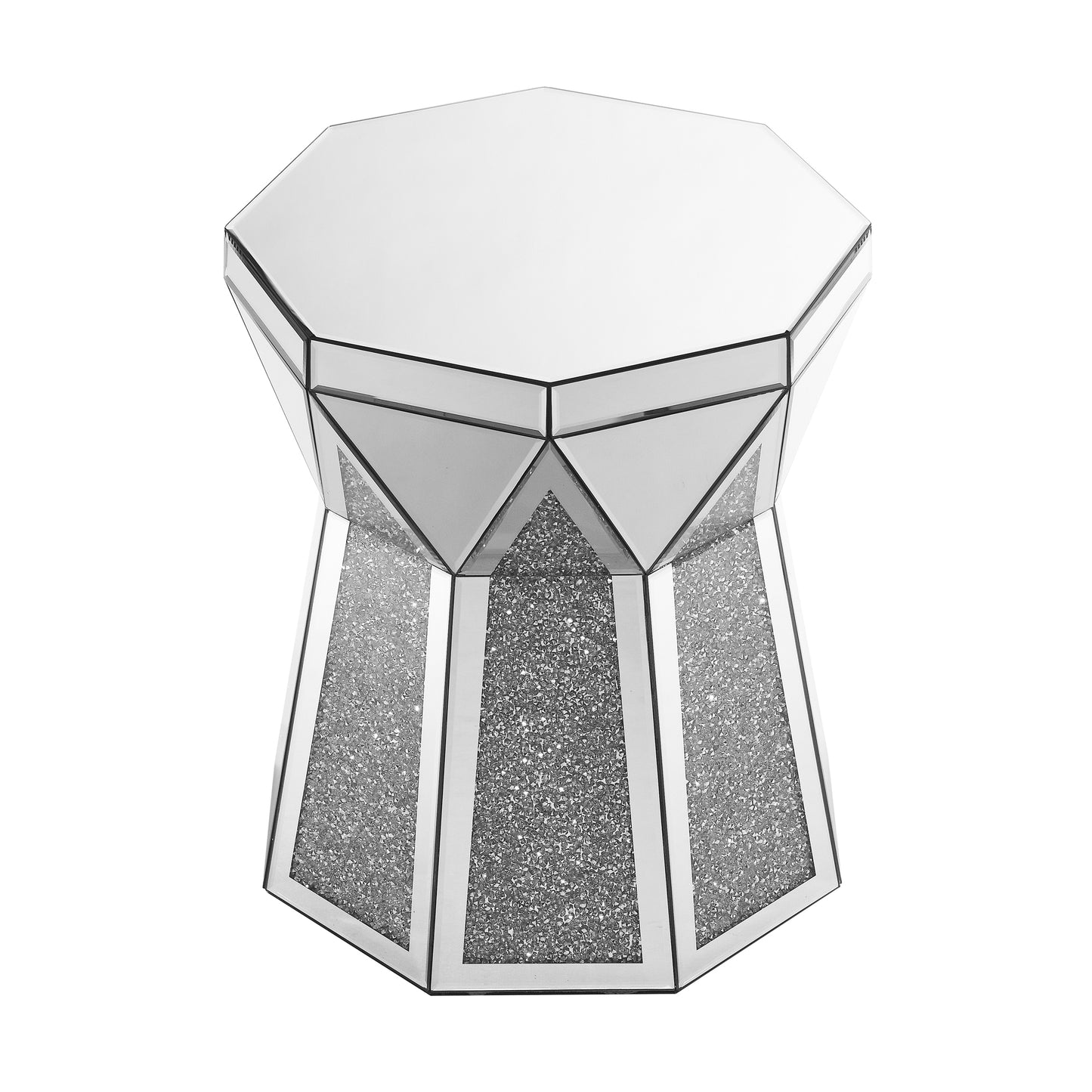 Justo Contemporary Crystal Polygon Coffee Table