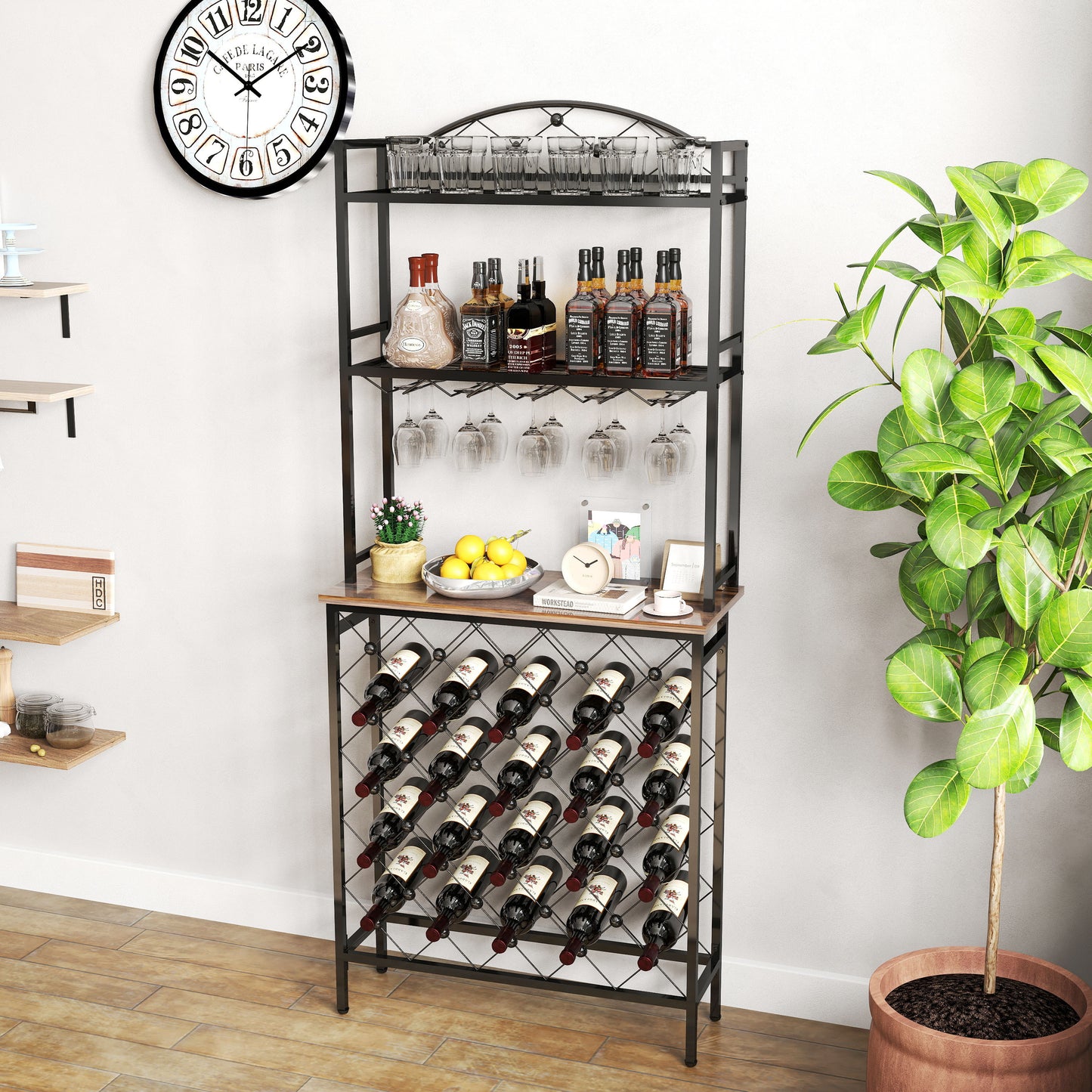 Eda Industrial Metal Wine Rack