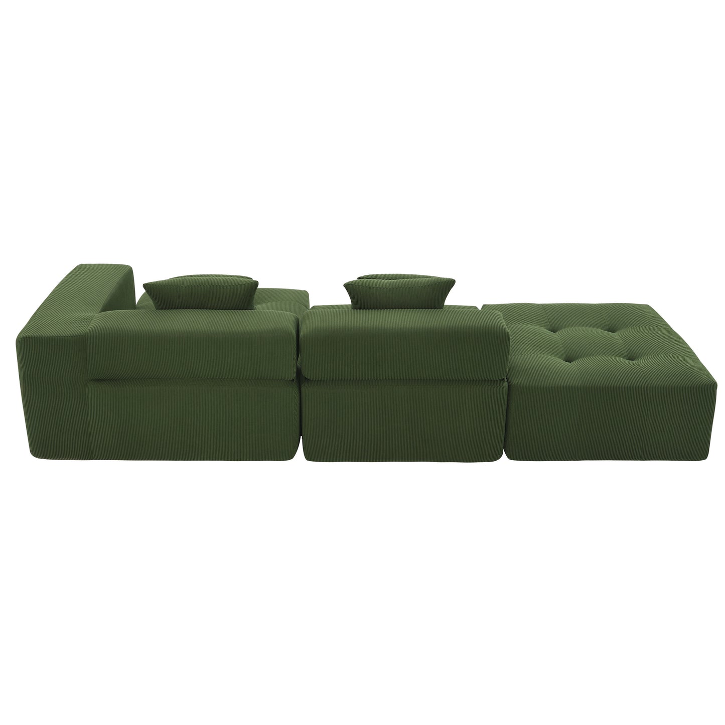 Eda Contemporary Modular Corduroy Sectional Sofa