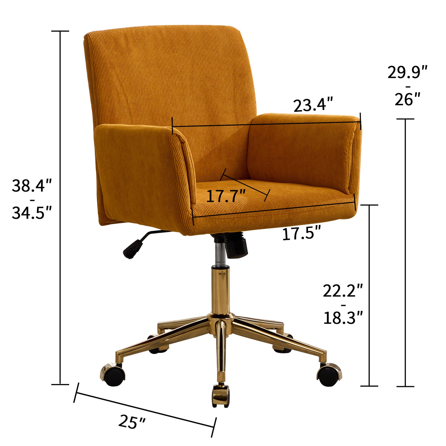 Justo Modern Corduroy Adjustable Chair