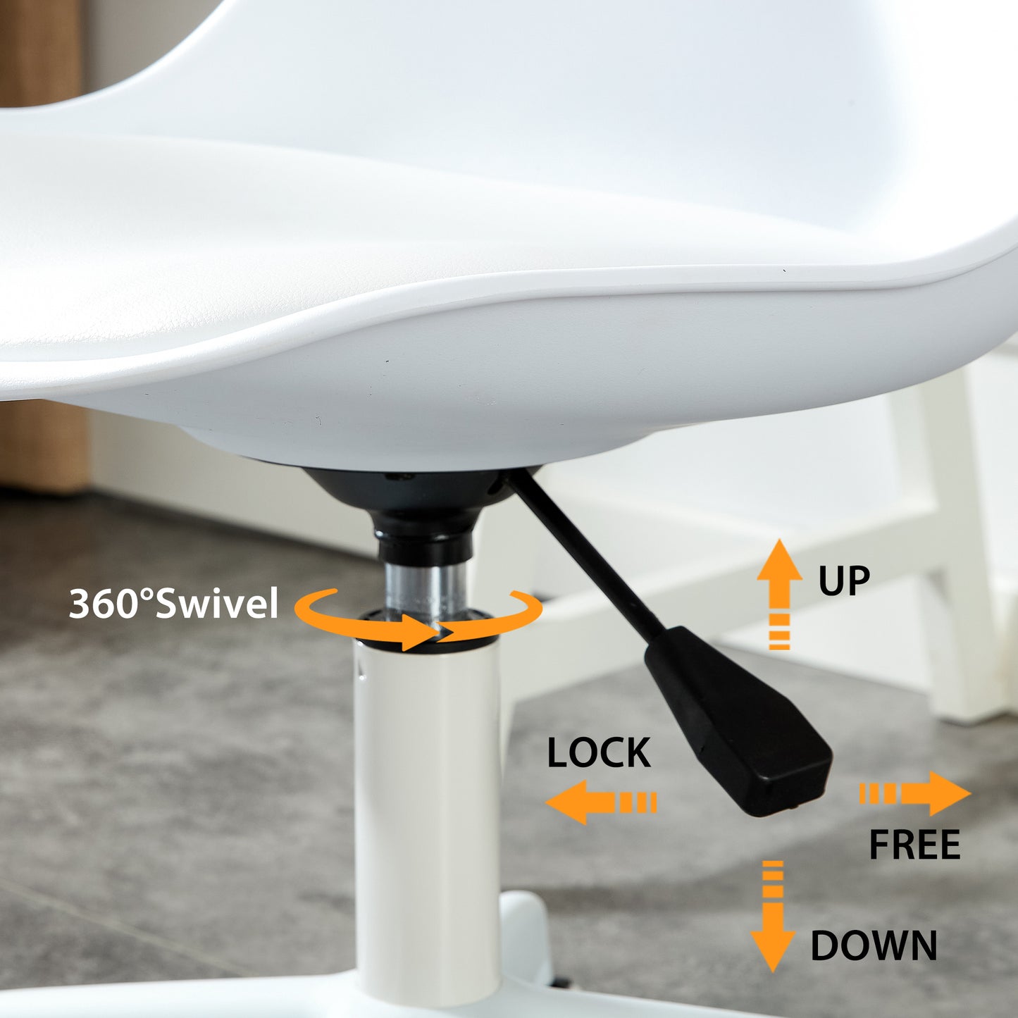 Amity Modern Plastic Swivel Chair