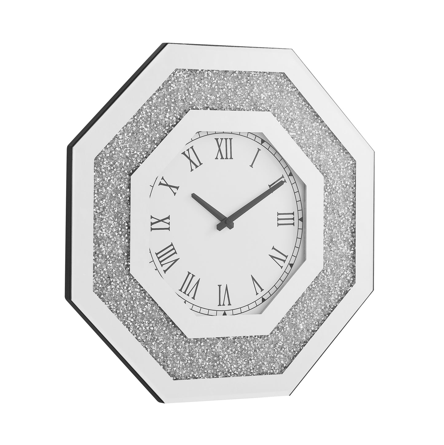 Eda Contemporary Mirror Gemstone Wall Clocks
