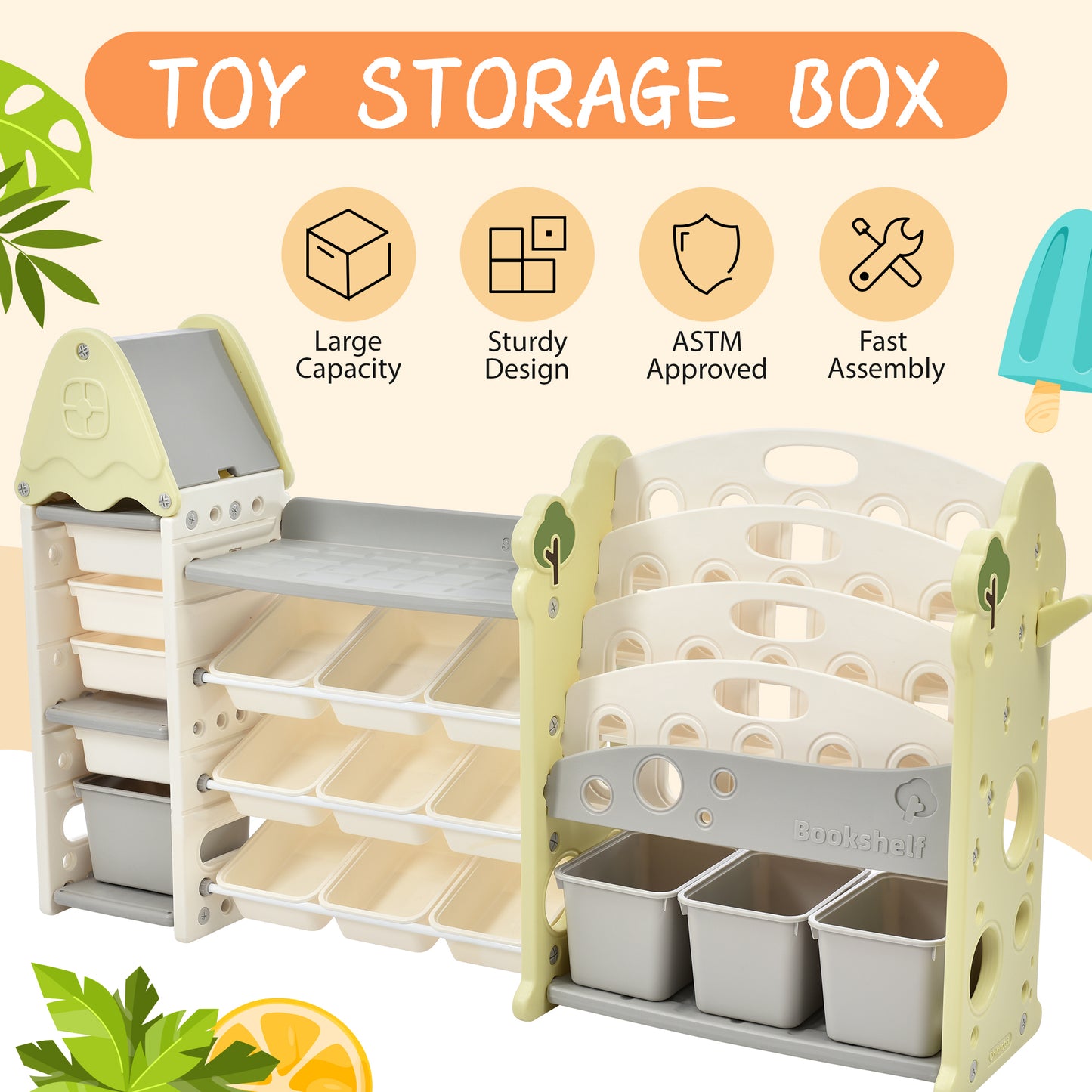 Justo Modern Kids Storage Shelf