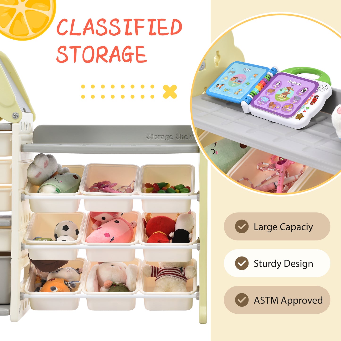 Justo Modern Kids Storage Shelf