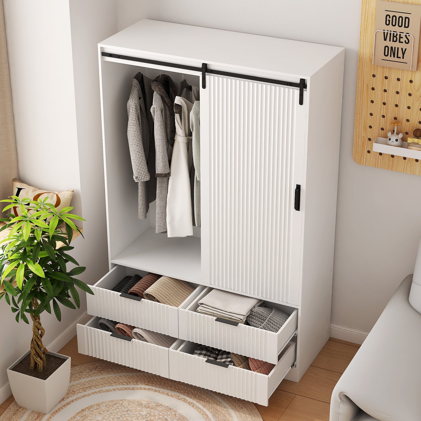 Fremont Contemporary Tall Bedroom Armoire