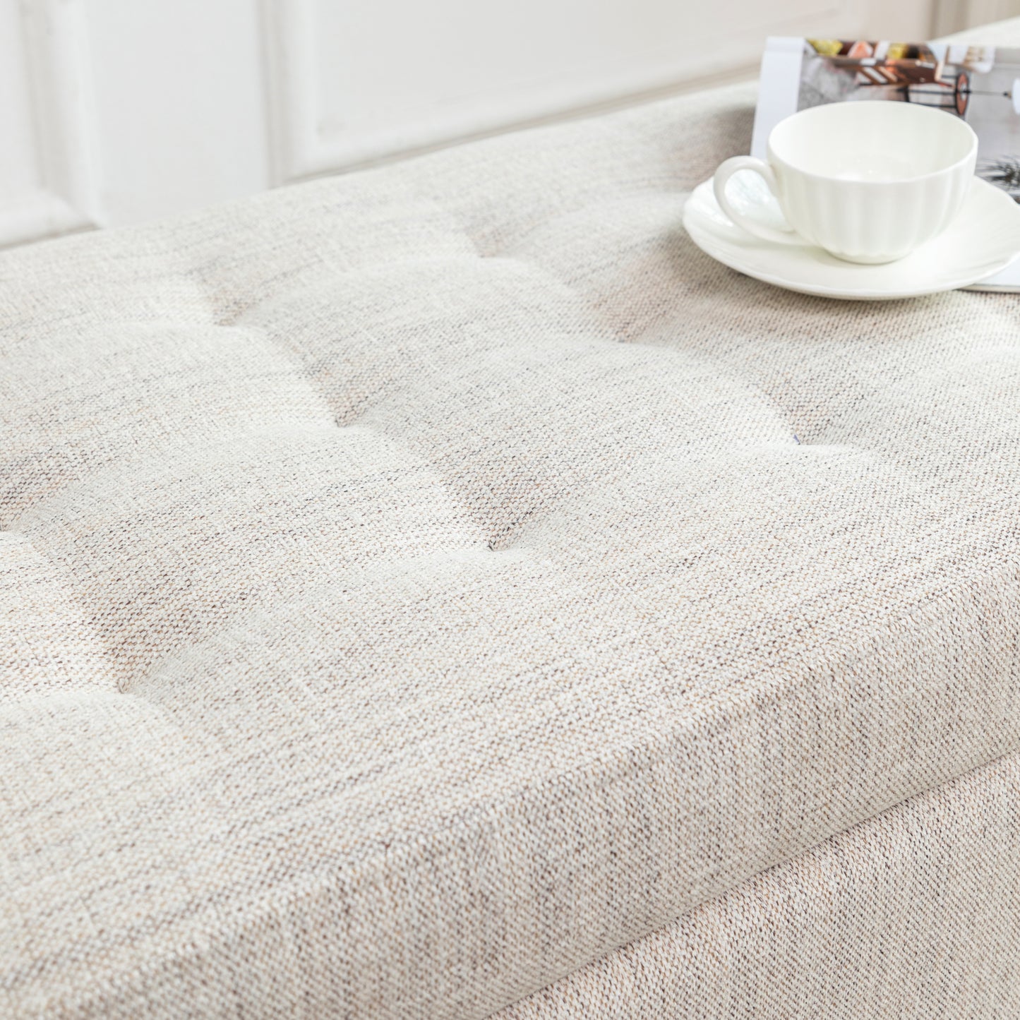 Kingsly Contemporary Upholstered Storage Bench