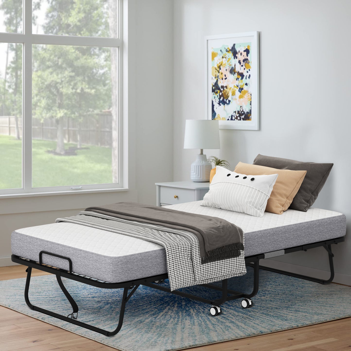 Ghivi Modern Folding Rollaway Guest Bed