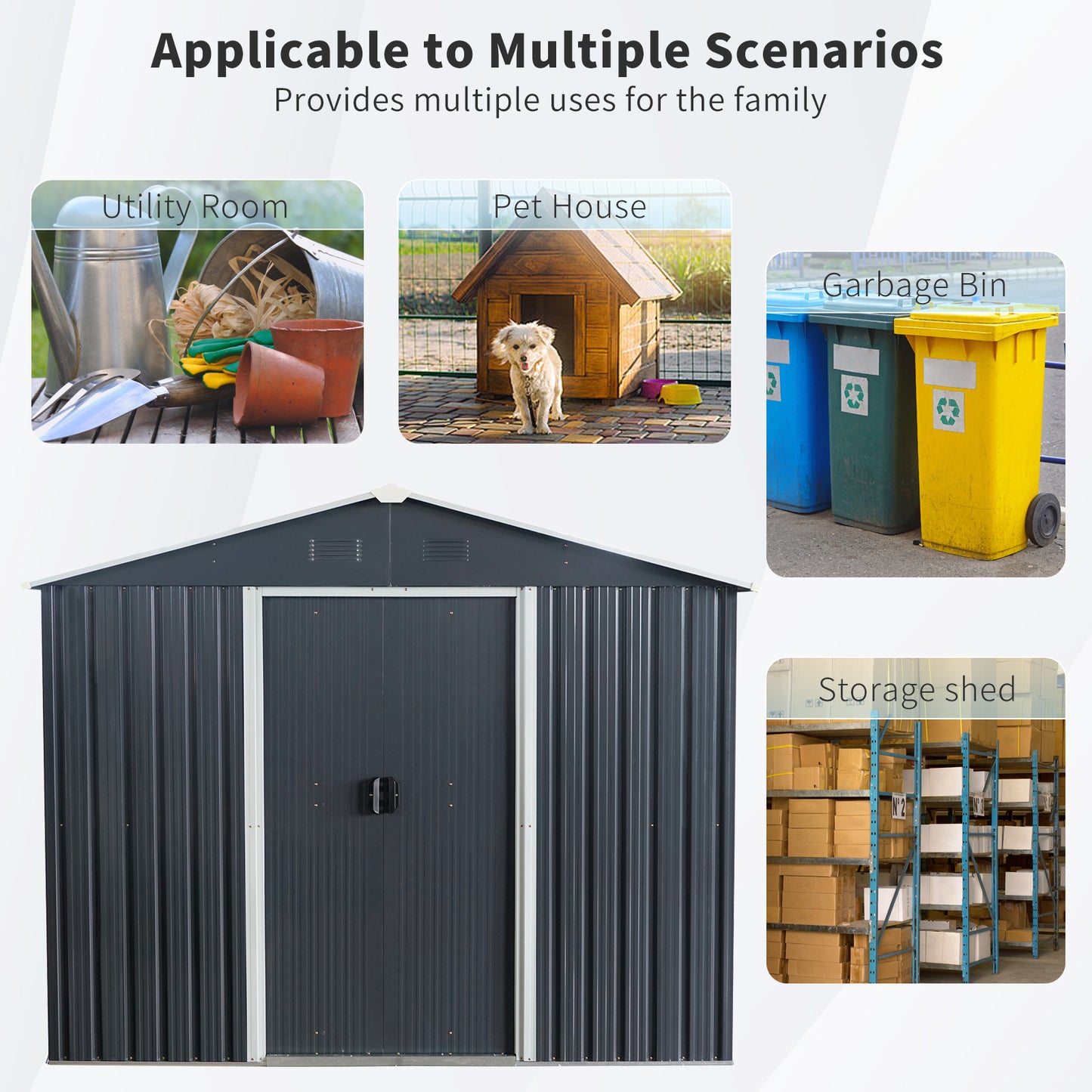 Niles Industrial Metal Storage Shed