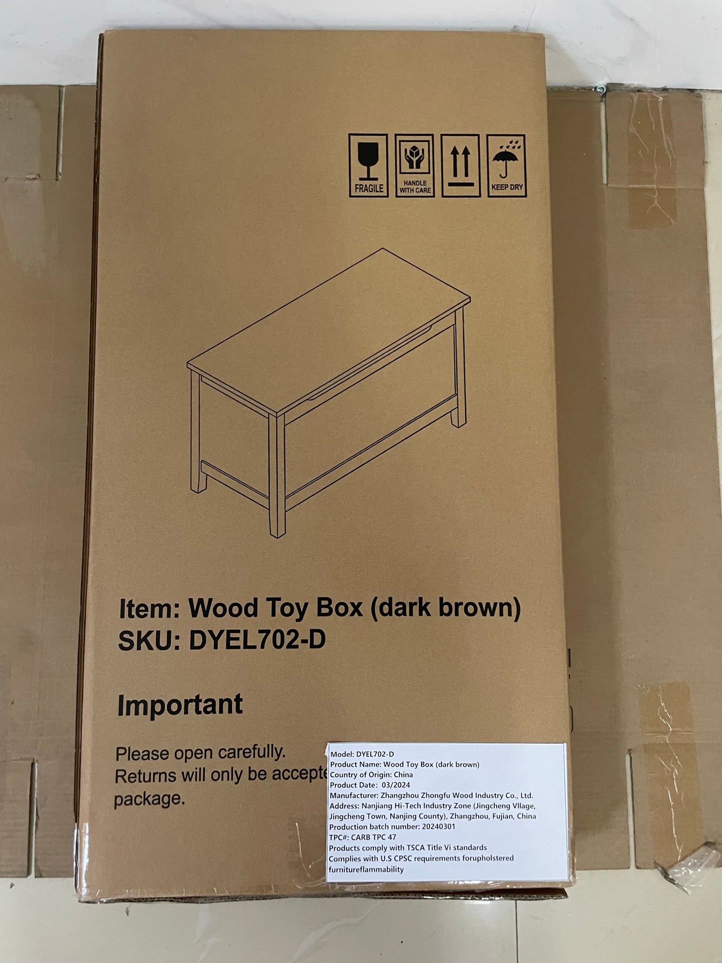 Luz Craftsman Wooden Toy Storage Box