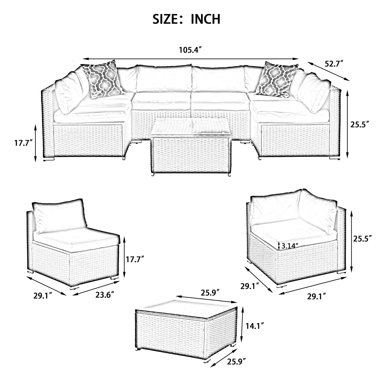 Irvington Modern Wicker Outdoor Furniture